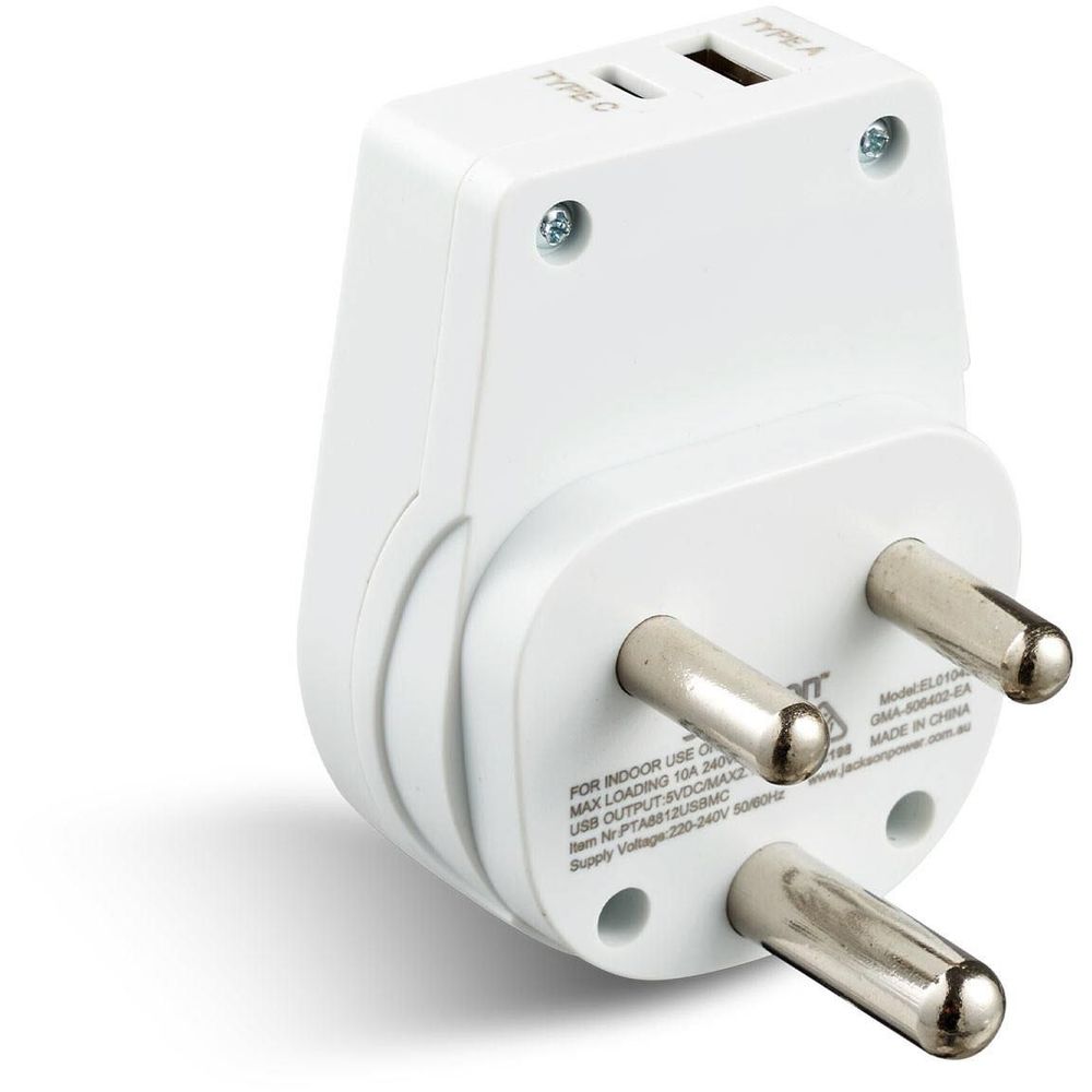 Jackson Outbound Travel Adapter with USB-C (South Africa Slim)