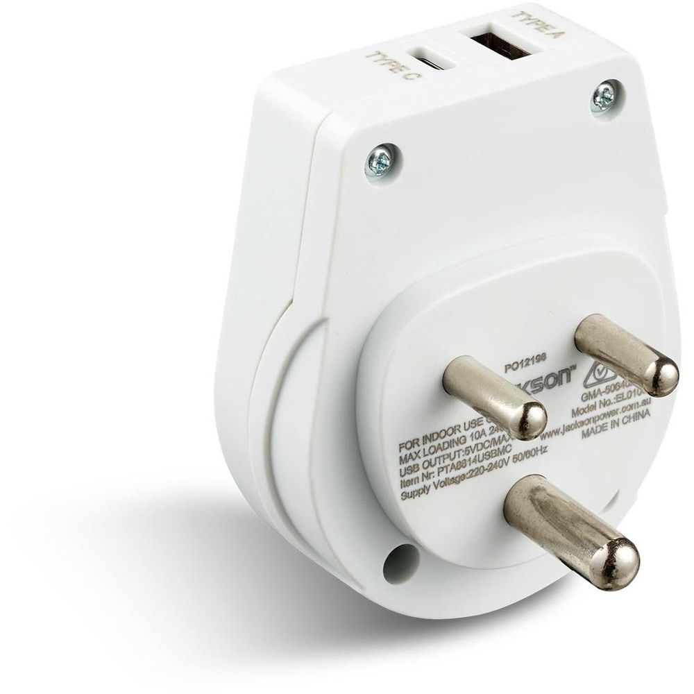 Jackson Outbound Travel Adapter with USB-C (India Slim)
