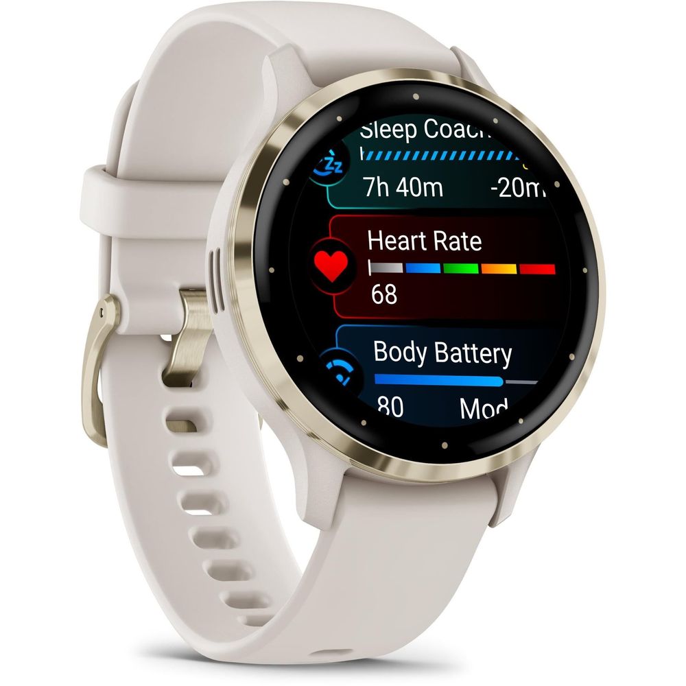 Garmin Venu 3S Sports Watch (Ivory/Soft Gold)