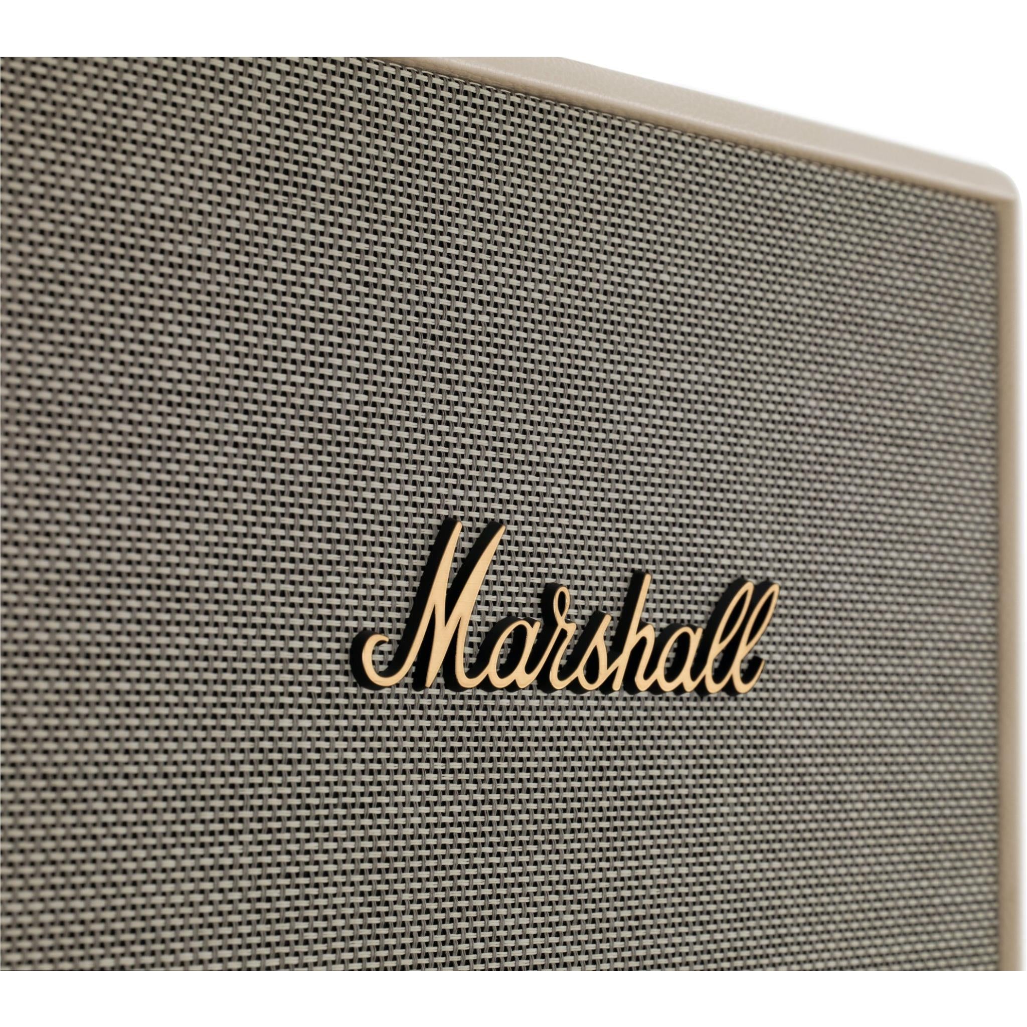 Marshall logo on woven speaker grille