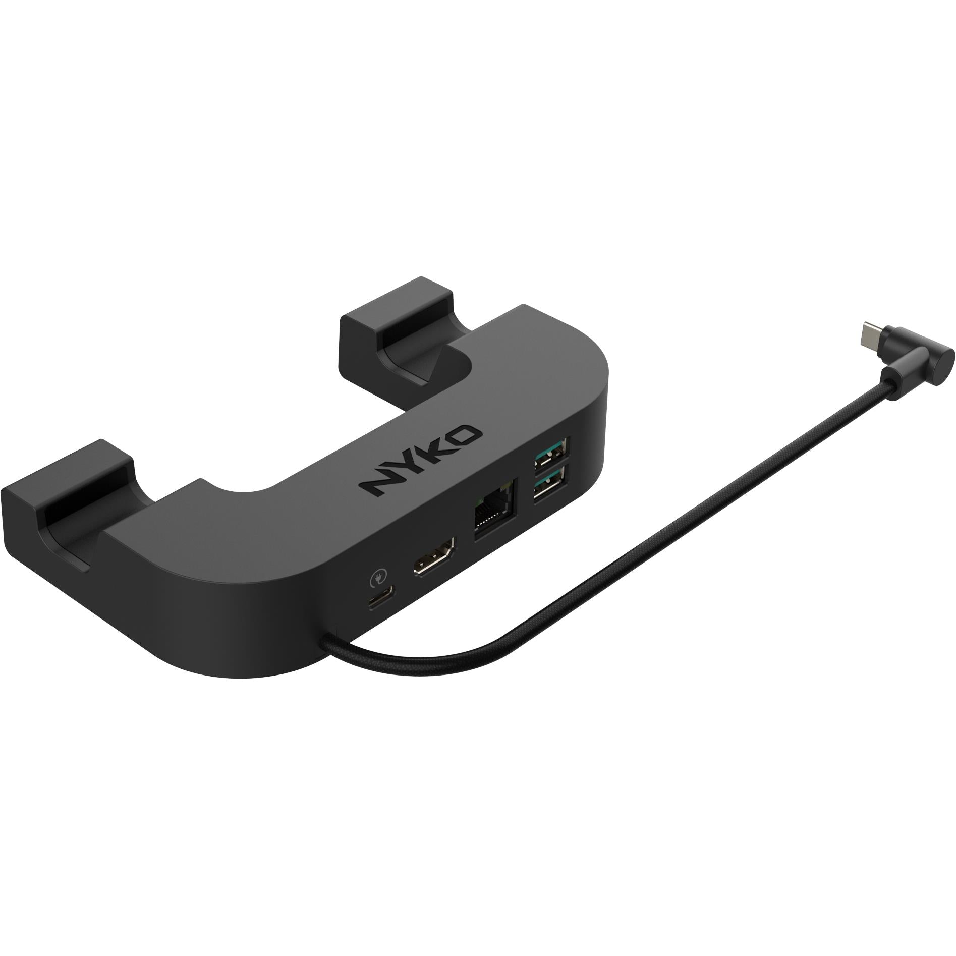 Nyko Steam Deck Power Dock 7-in-1 USB-C hub and stand in black, image 2 - Electronic Gaming Accessories at Tech Supply Shed NZ