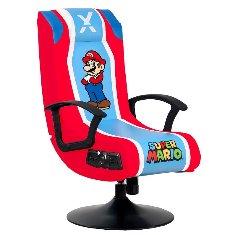 X Rocker Veleno 2.1 Audio Pedestal Gaming Chair (Super Mario)
