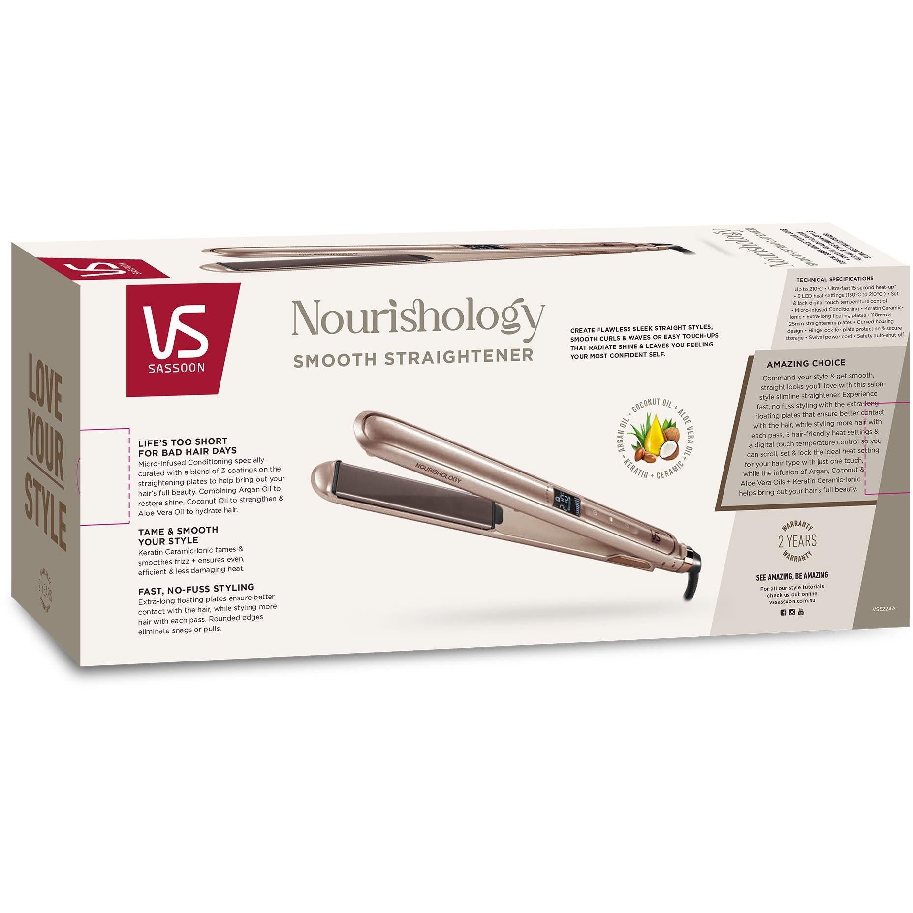 VS Sassoon Nourishology Smooth Straightener