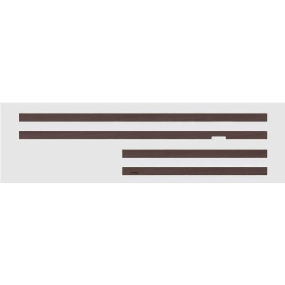 Brown bezel frame pieces with outer and inner trim bars