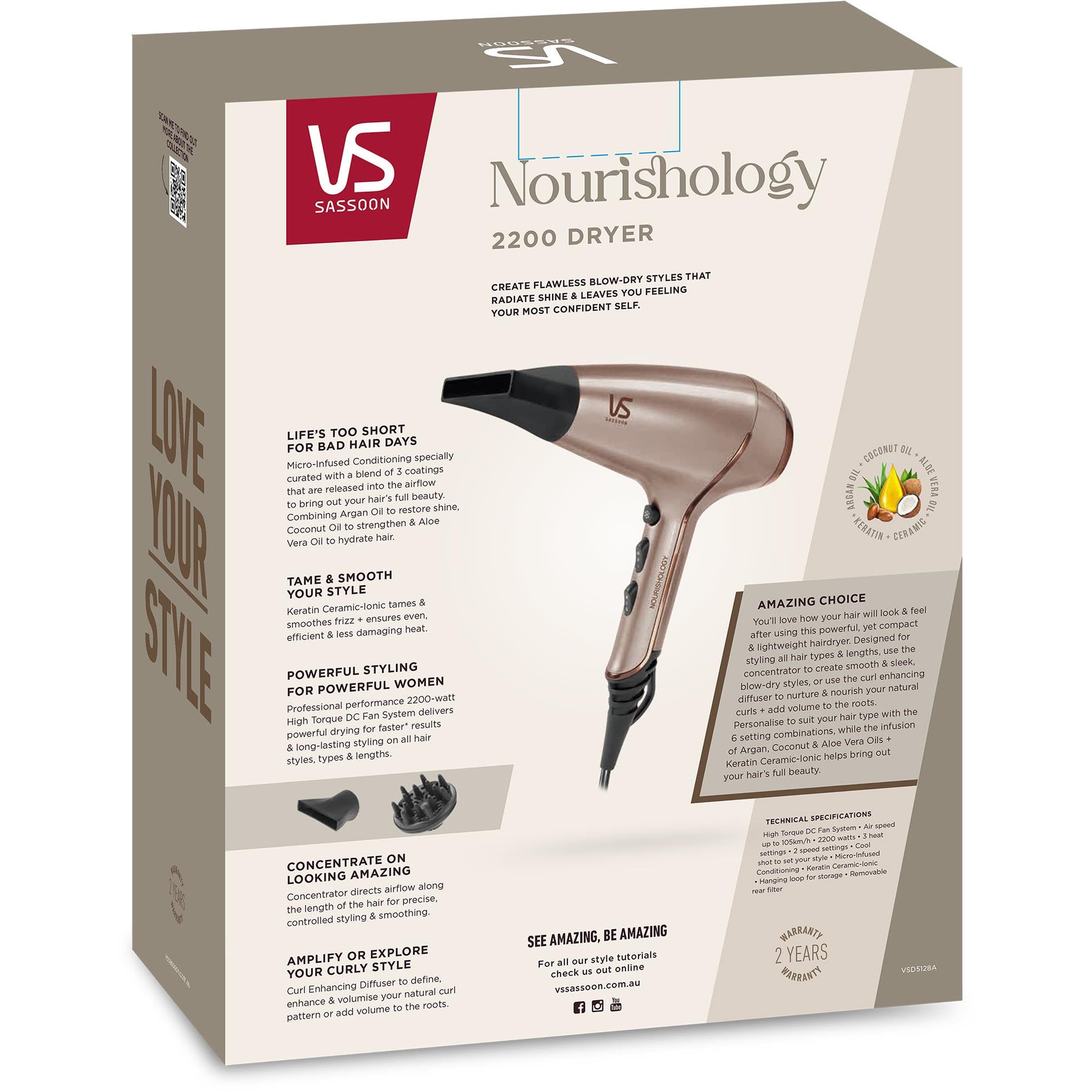 VS Sassoon Nourishology 2200 Dryer