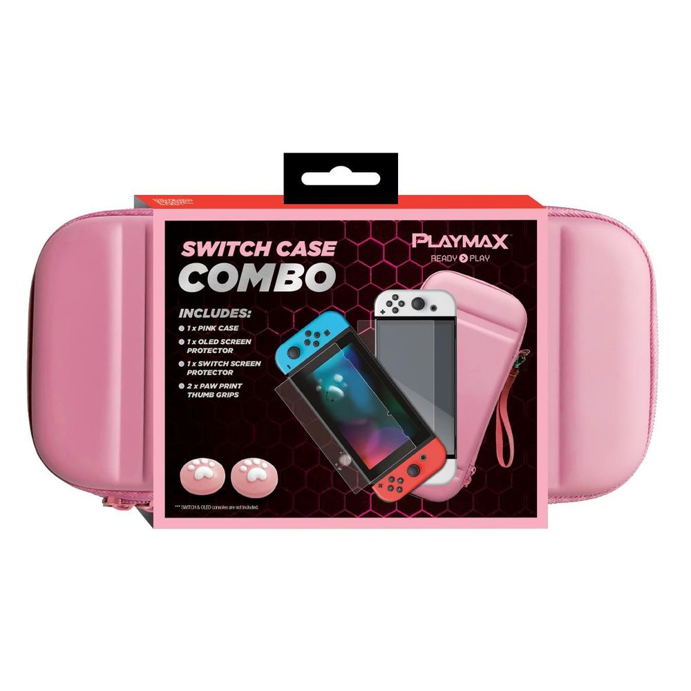 Playmax Case & Screen Protector Combo for Nintendo Switch (Pink)