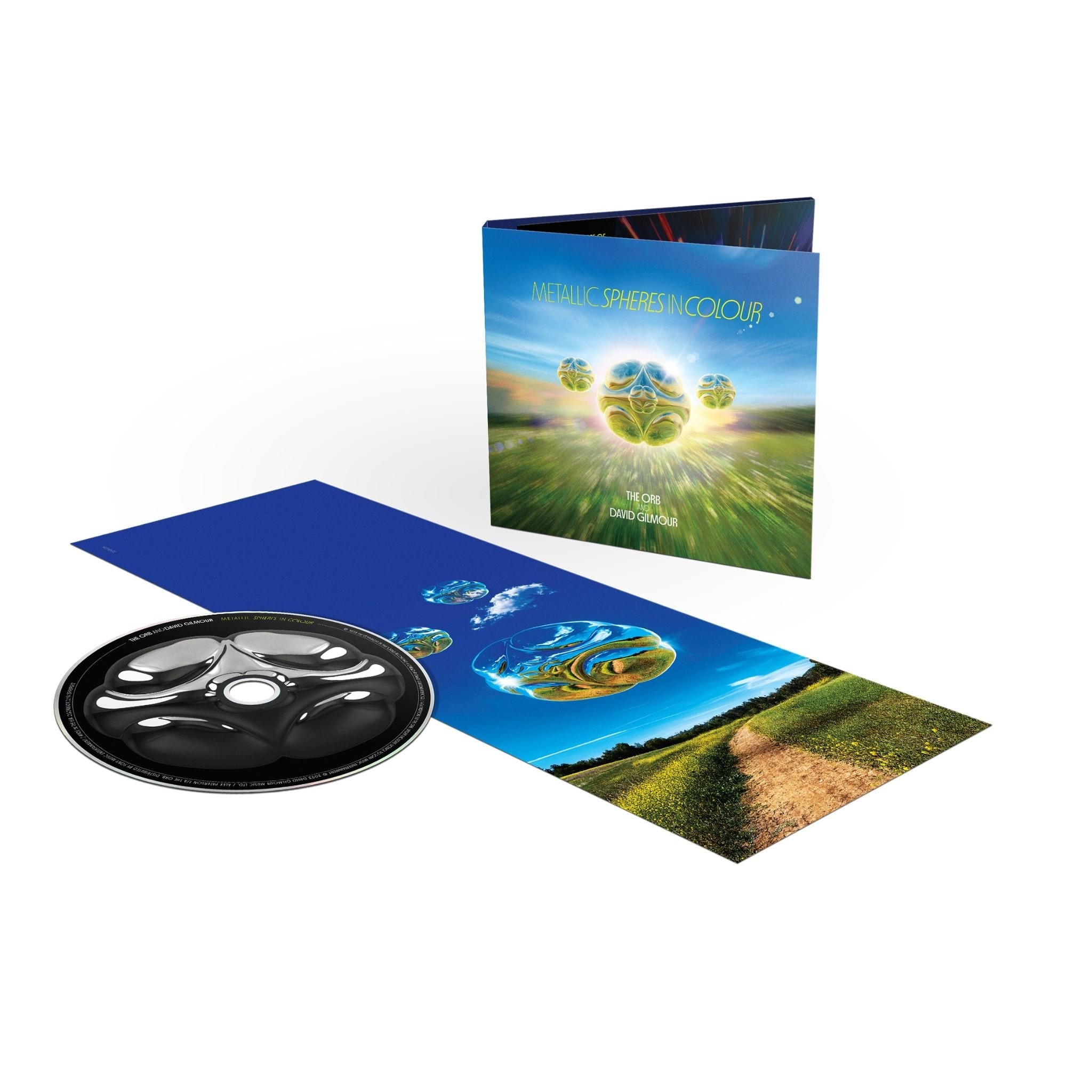 Metallic Spheres in Colour music album set with CD and booklet, colorful sci-fi art