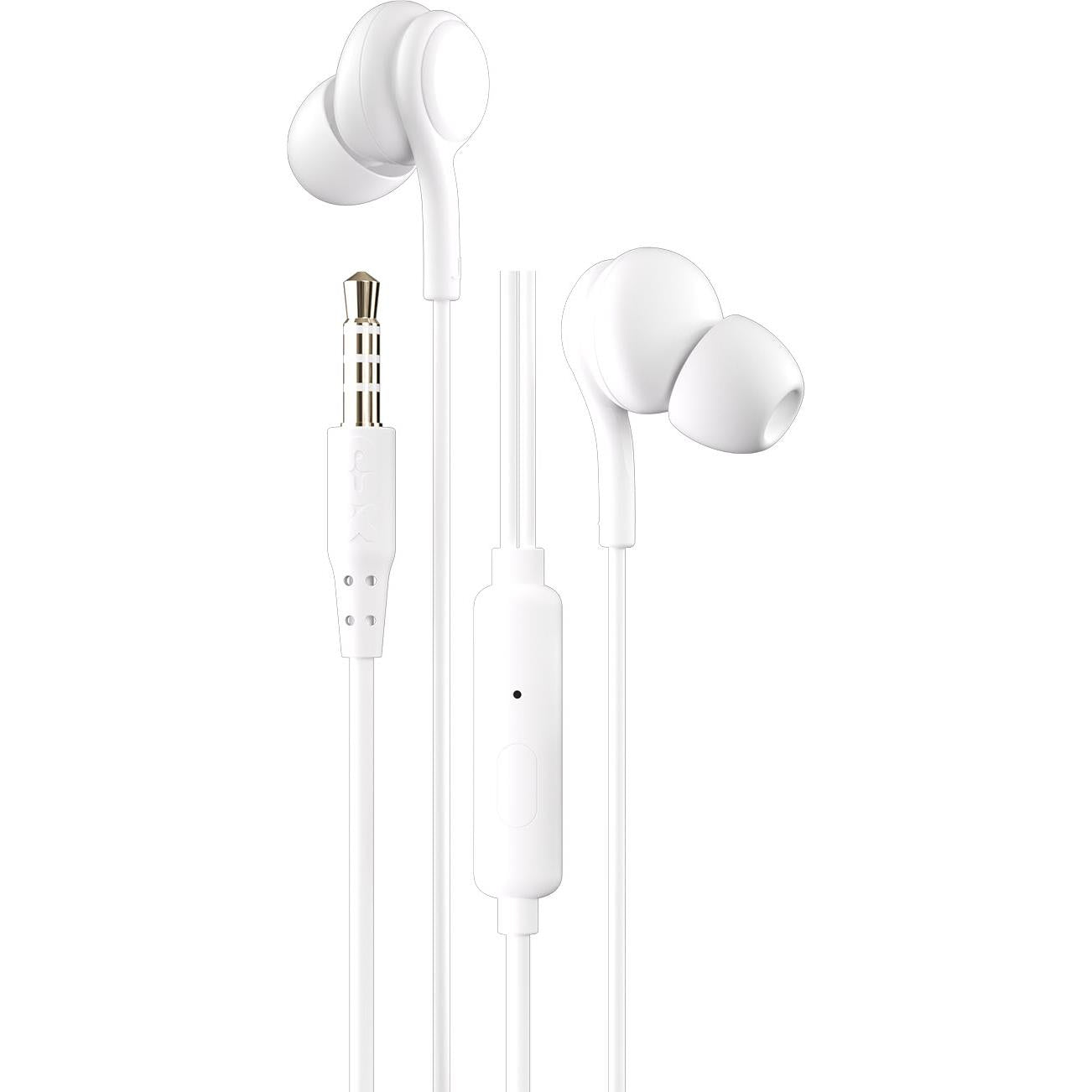 XCD Wired In-Ear with Mic Headphones (White)