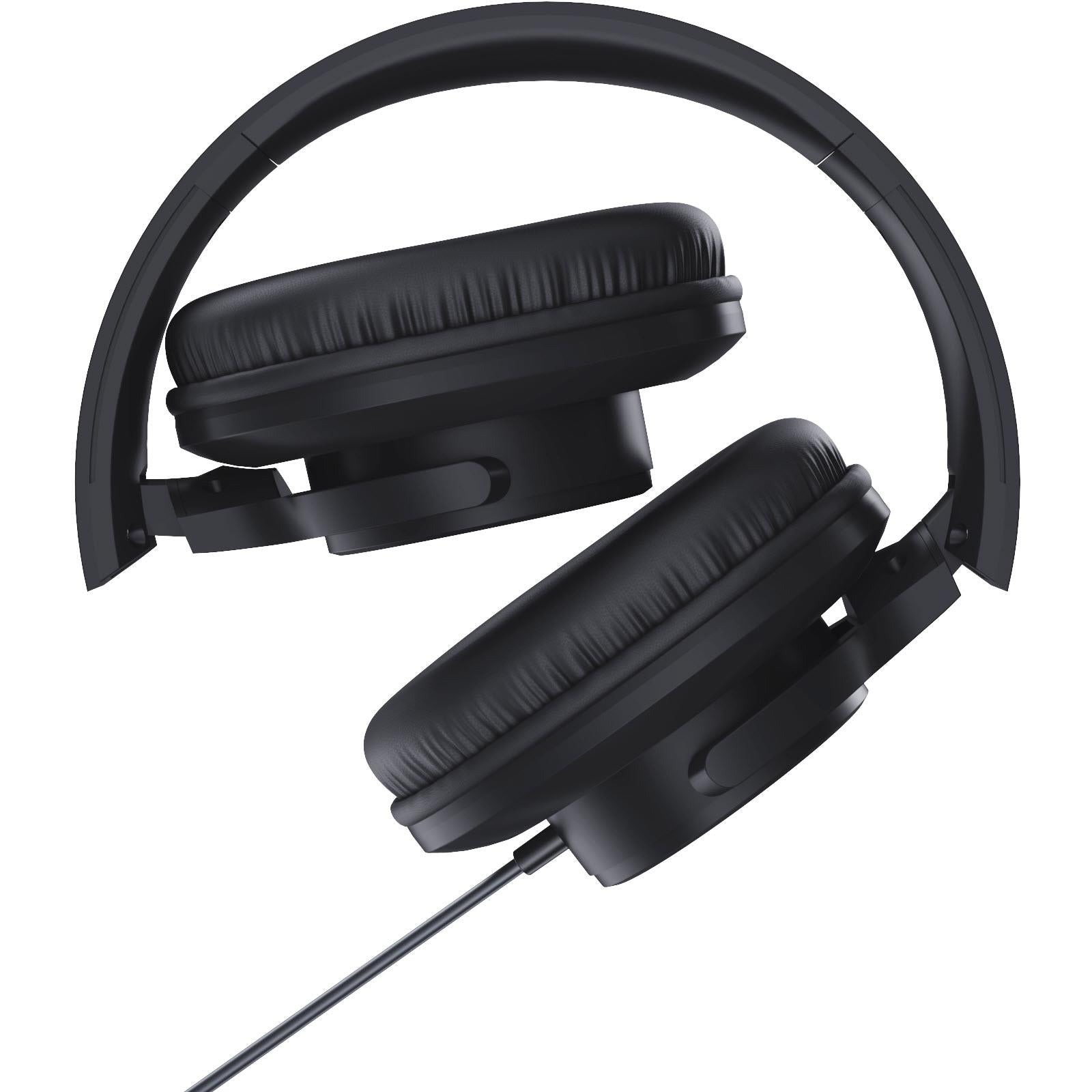 XCD Wired Foldable Over-Ear Headphones (Black)