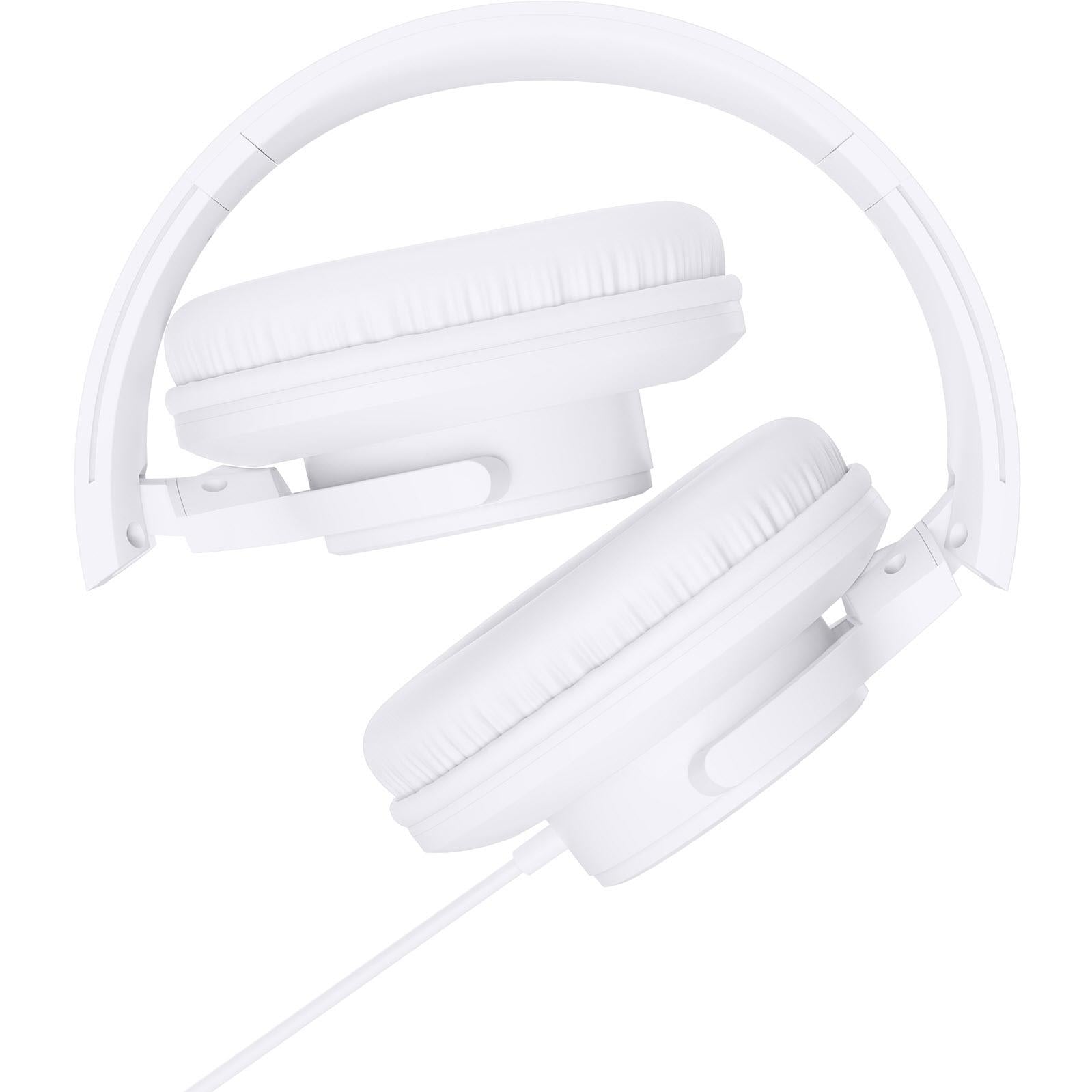 XCD Wired Foldable Over-Ear Headphones (White)