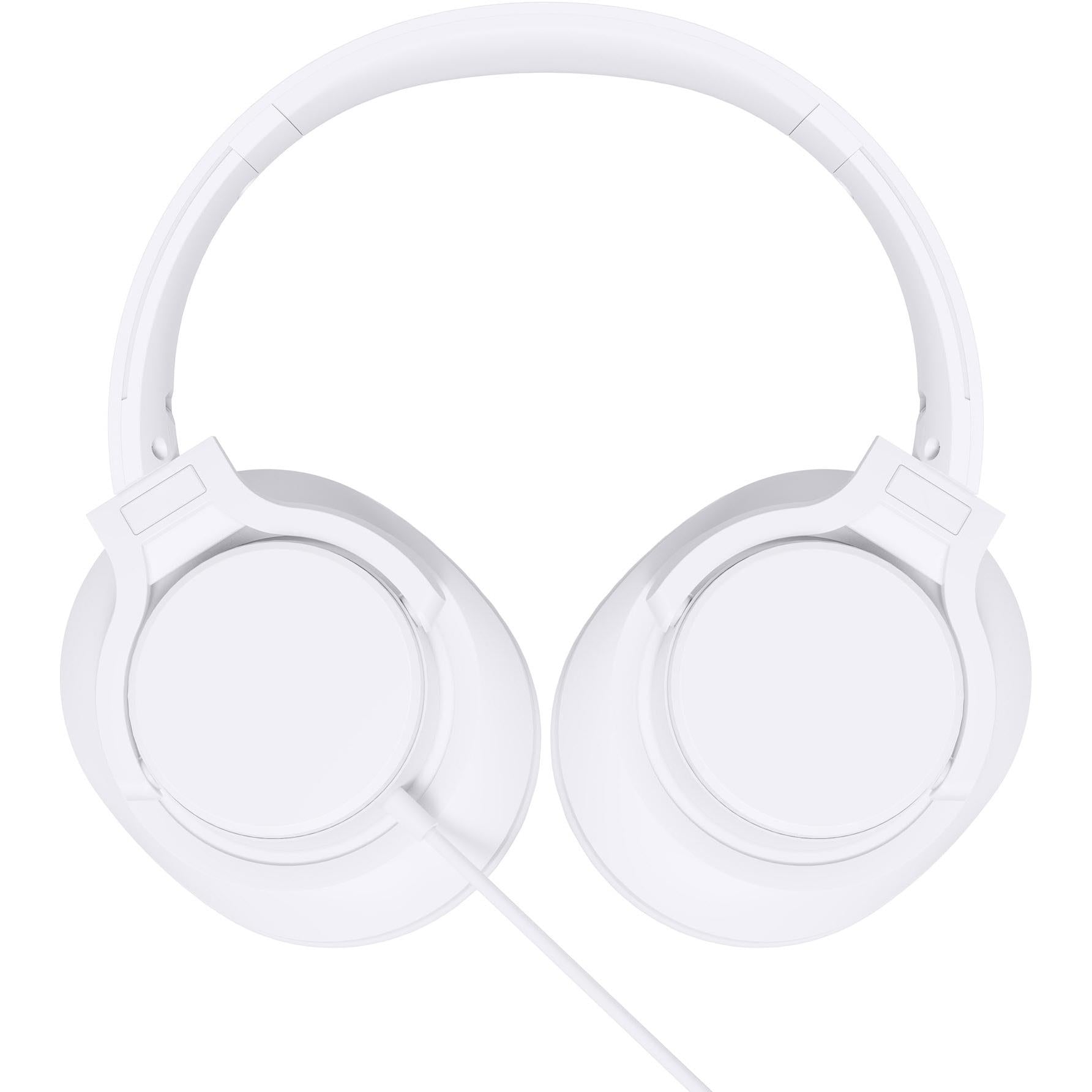 XCD Wired Foldable Over-Ear Headphones (White)