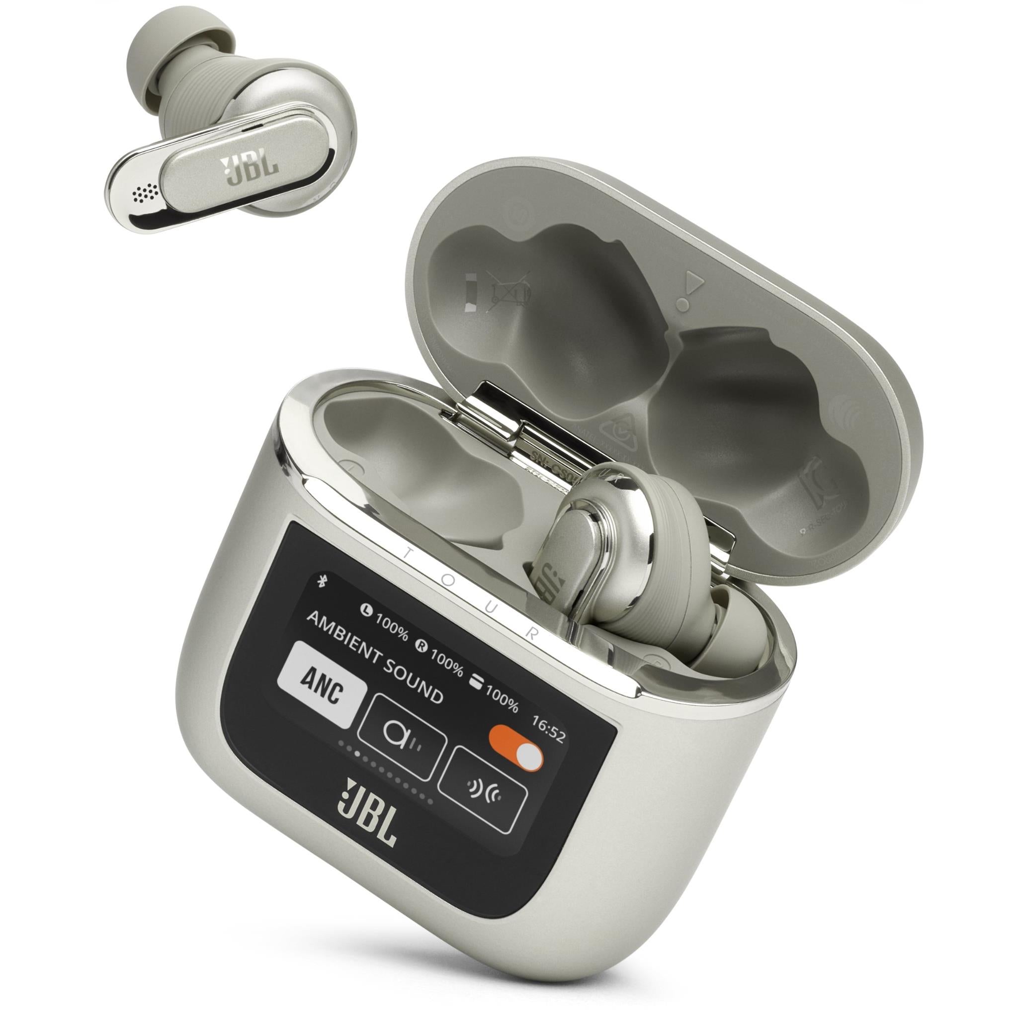 JBL Tour Pro 2 TWS Noise Cancelling In-Ear Headphones (Champagne)