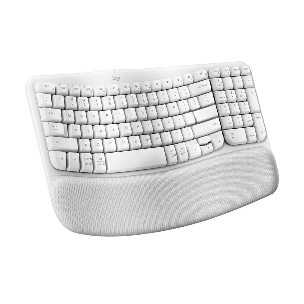 Logitech Wave Keys Wireless Ergonomic Keyboard (Off White)