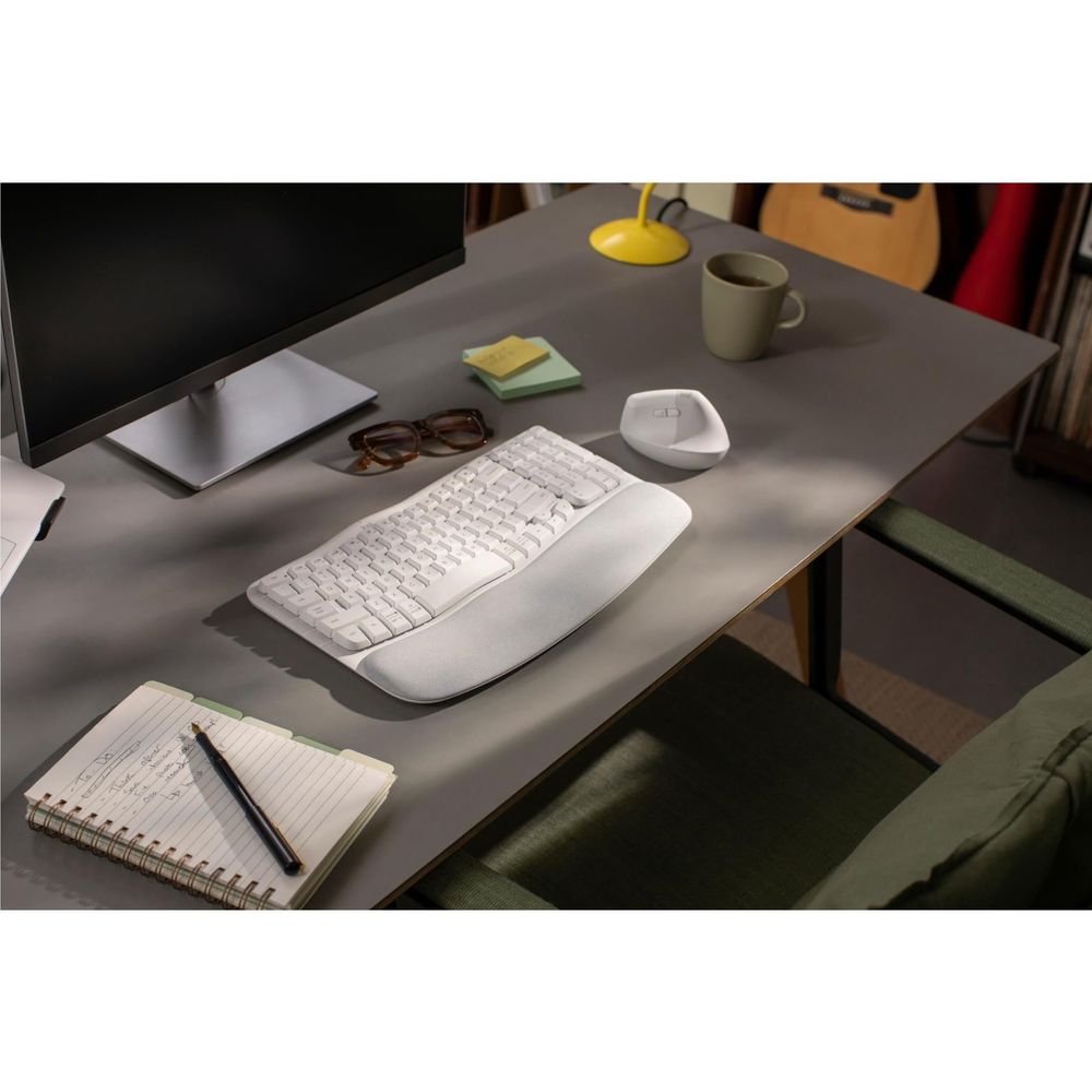Logitech Wave Keys Wireless Ergonomic Keyboard (Off White)