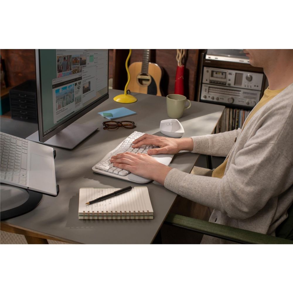 Logitech Wave Keys Wireless Ergonomic Keyboard (Off White)