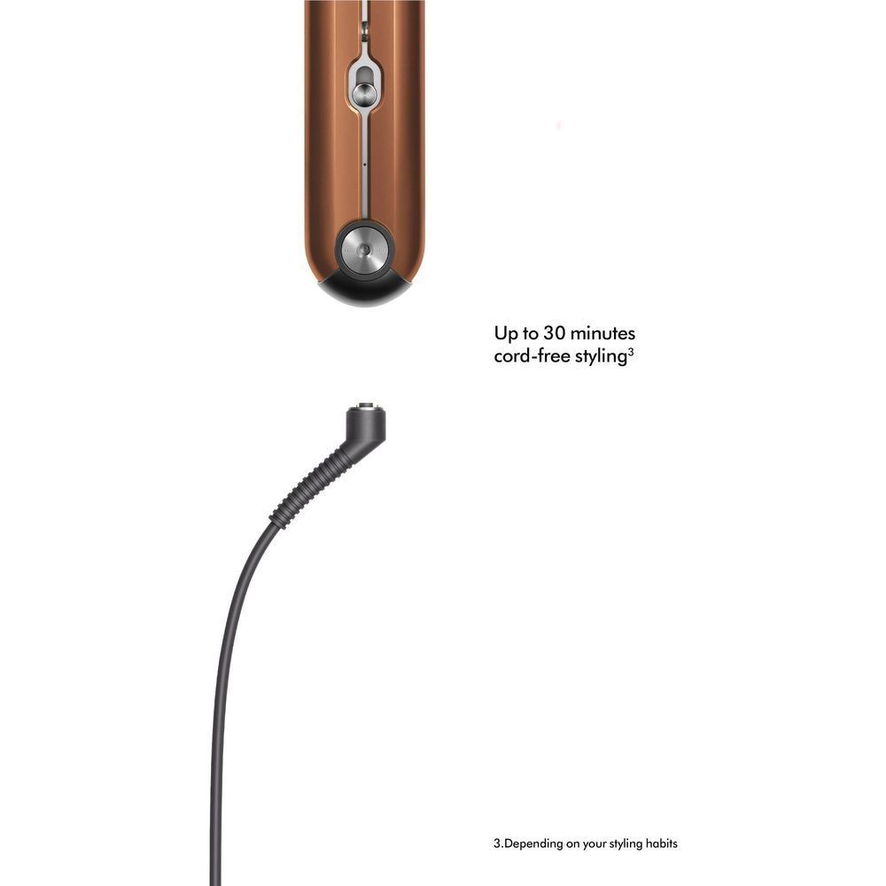 Copper cordless hair straightener base with detachable power cable