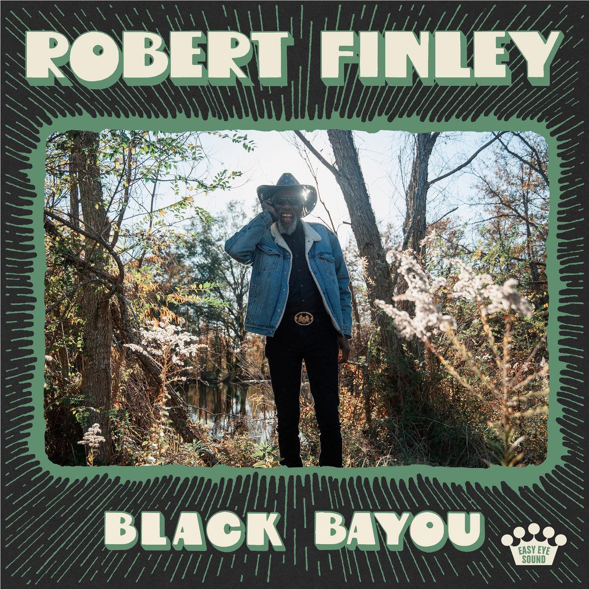 Black Bayou album cover with Robert Finley title text