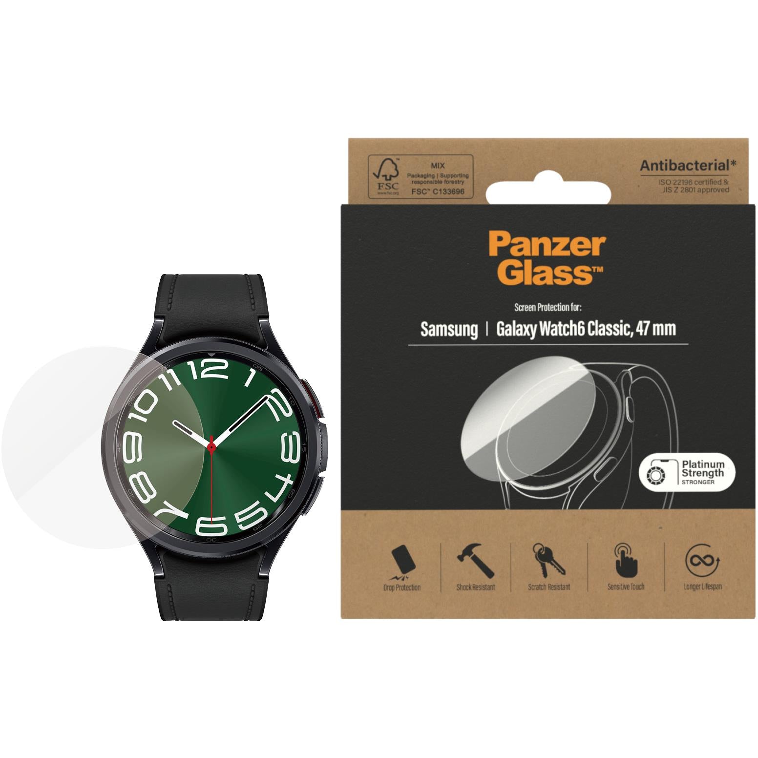 PanzerGlass Screen Protector for Samsung Galaxy Watch6 Classic 47mm