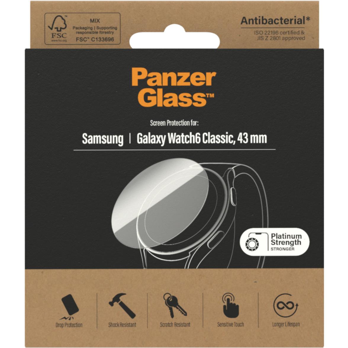 PanzerGlass Screen Protector for Samsung Galaxy Watch6 Classic 43mm