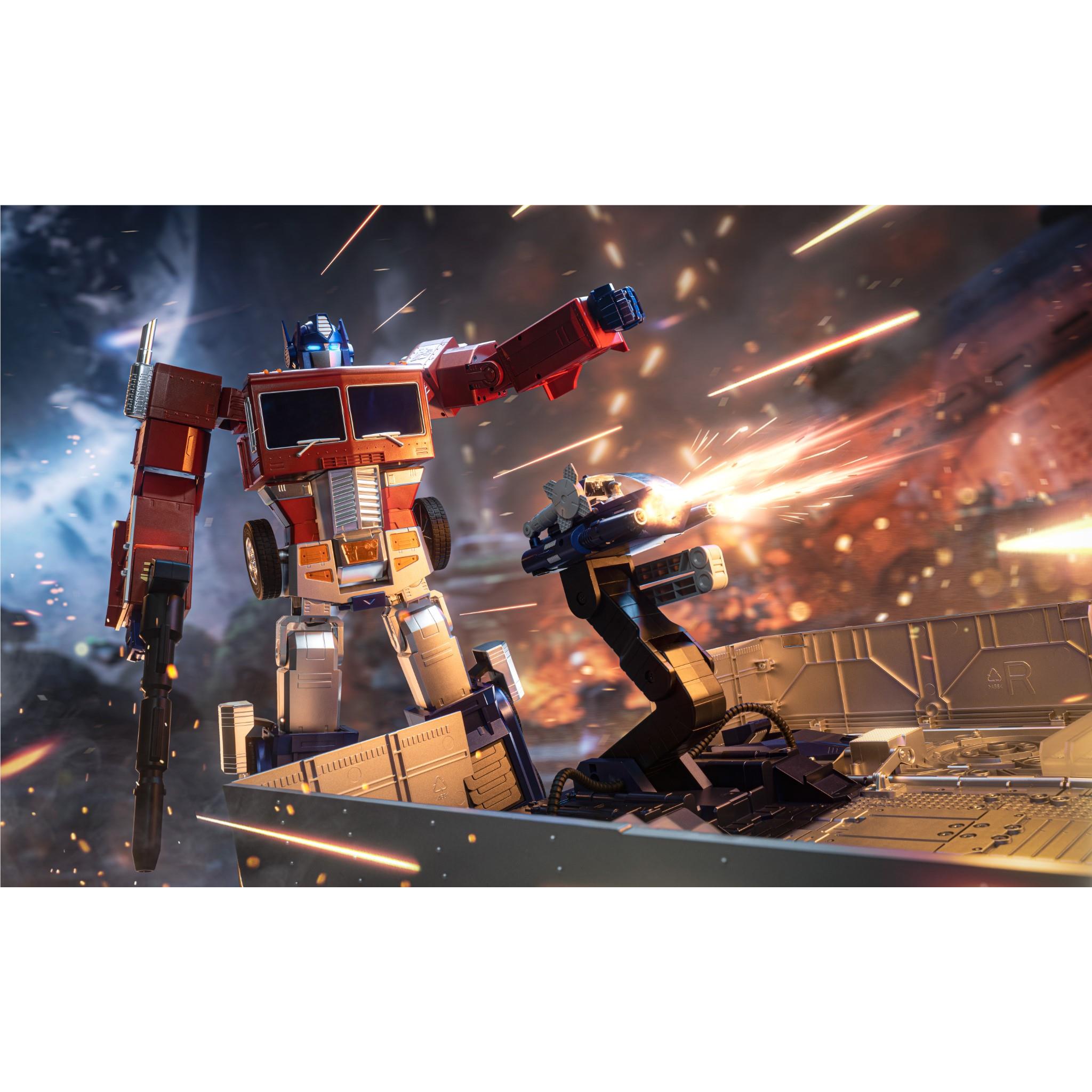 Robosen Transformers Optimus Prime robot toy, full body with raised arm