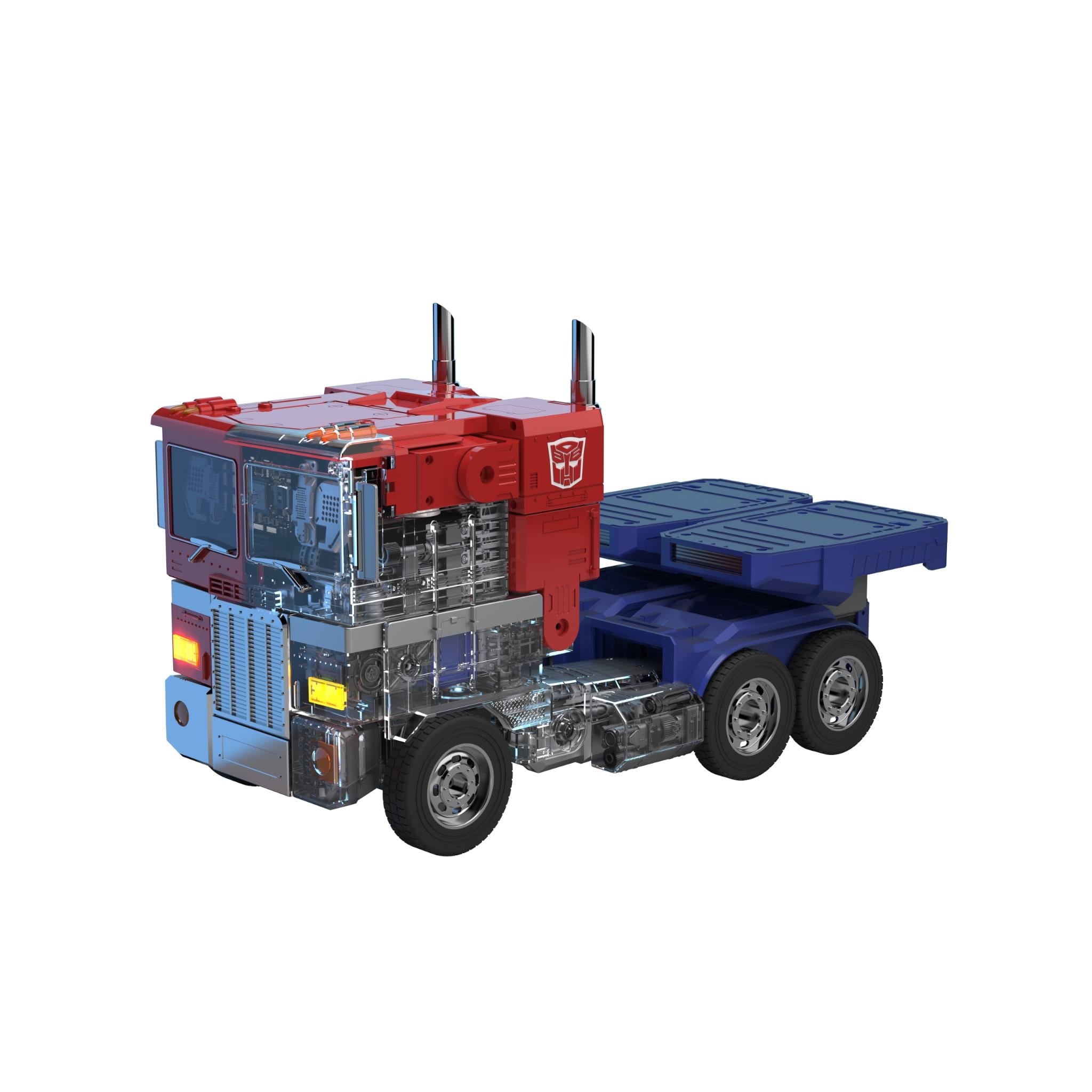 Robosen Transformers Optimus Prime robot toy truck mode with exposed parts