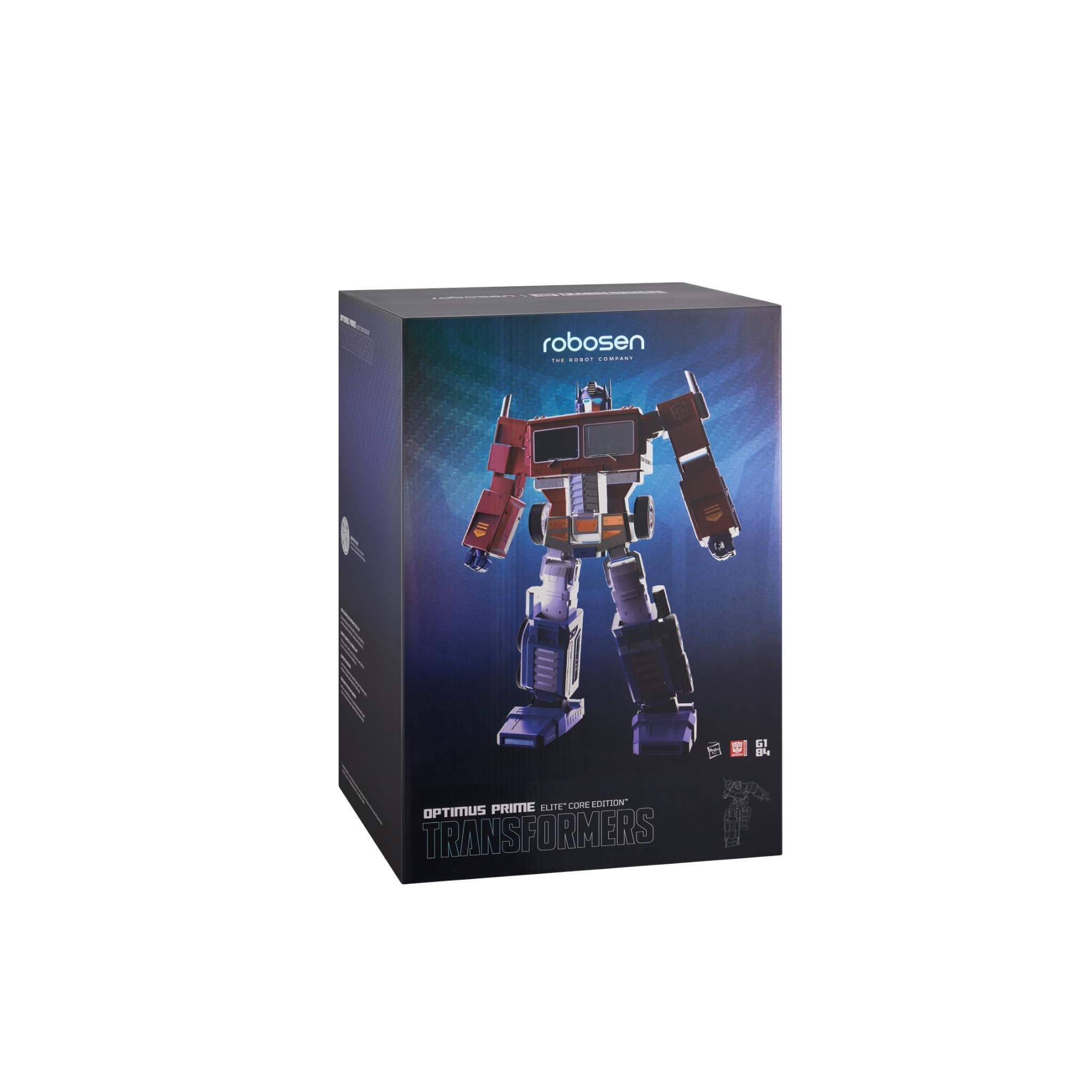 Robosen Transformers Optimus Prime Elite Edition box with robot artwork