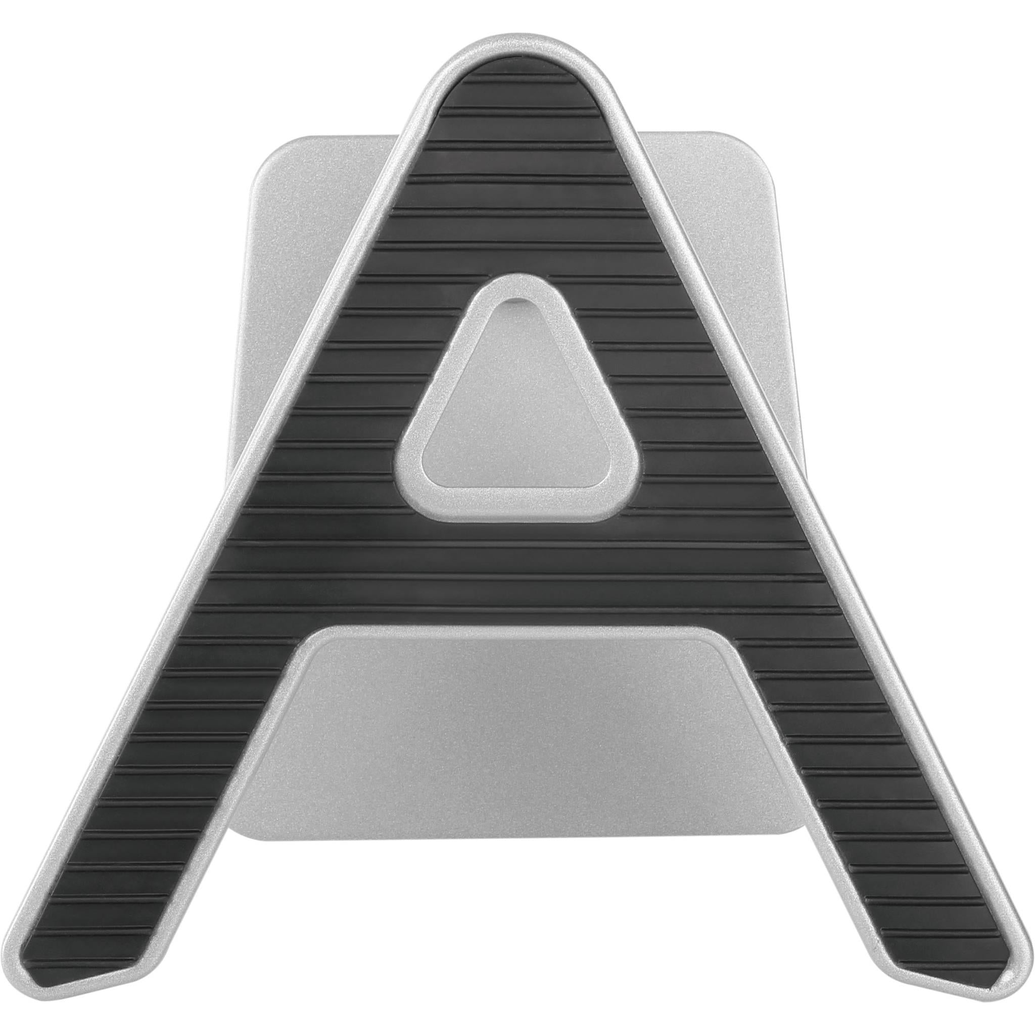Bracom Deluxe adjustable desktop laptop riser in silver, image 3 - Laptop Accessories at Tech Supply Shed NZ