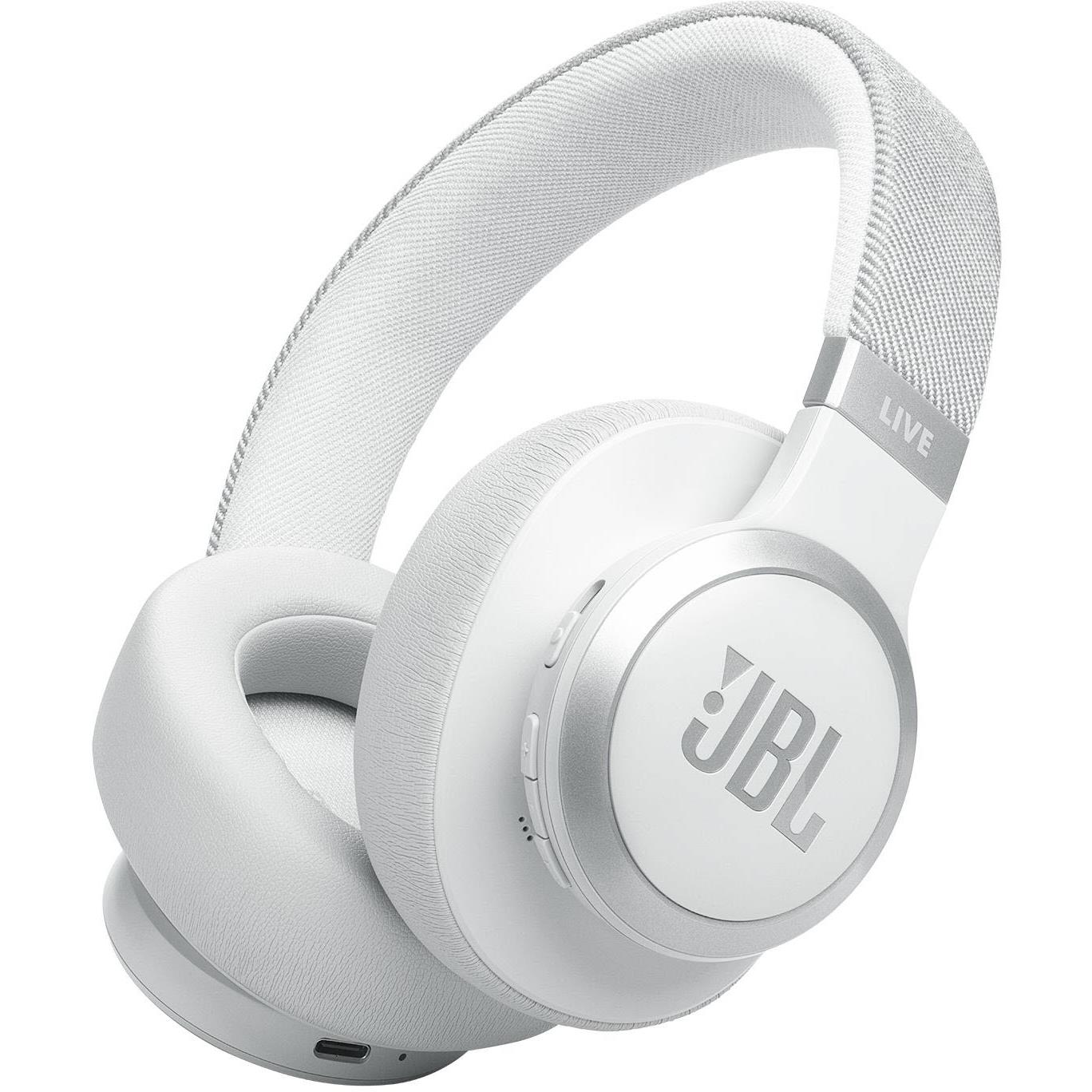 JBL Live 770 Wireless Over-Ear Headphones with True Adaptive NC (White)