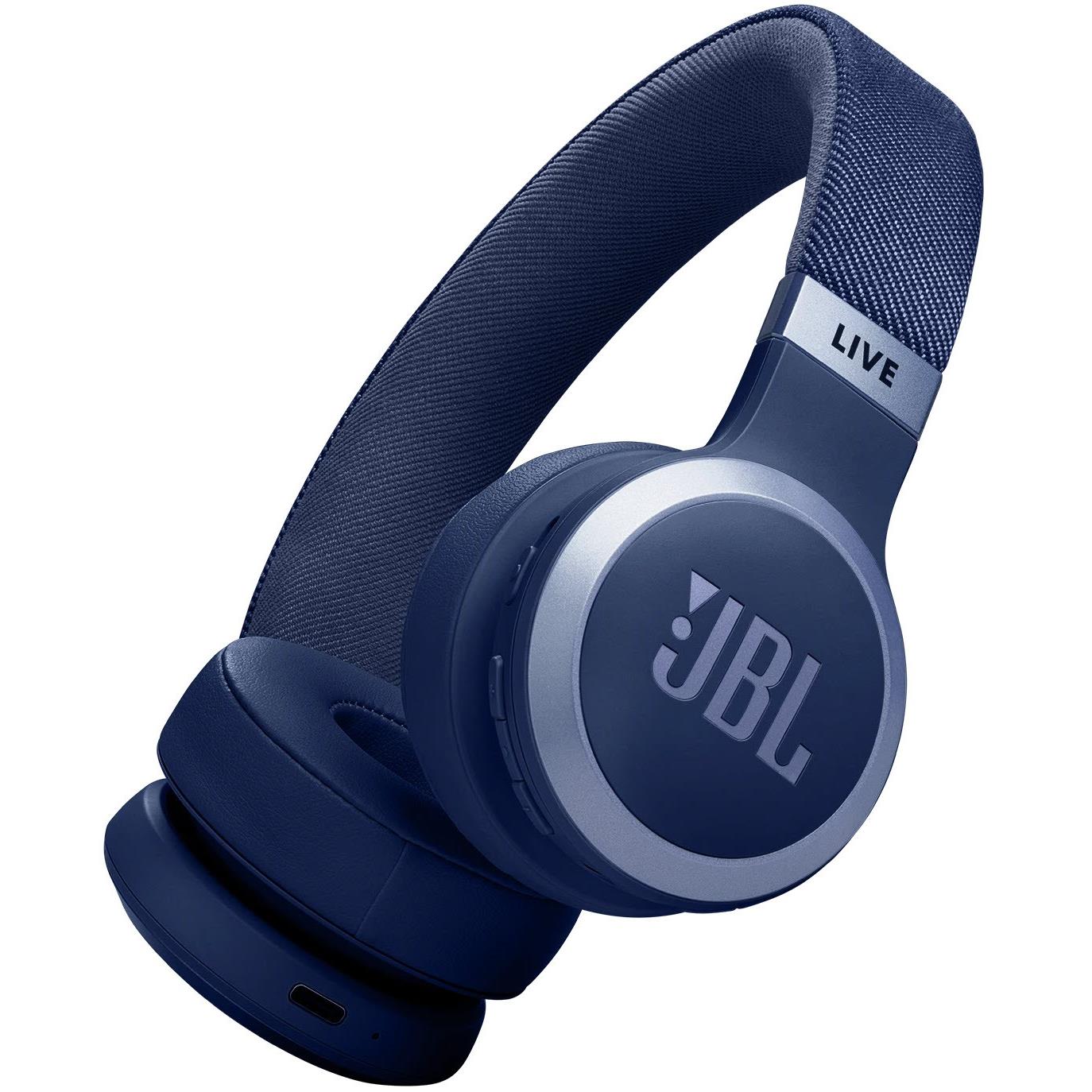 JBL Live 670 Wireless On-Hear Headphones with True Adaptive NC (Blue)