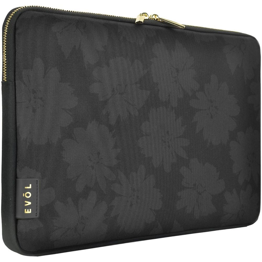 Generation Earth Artisan Recycled 13.3"-14.1" Laptop Sleeve (Black Flower)
