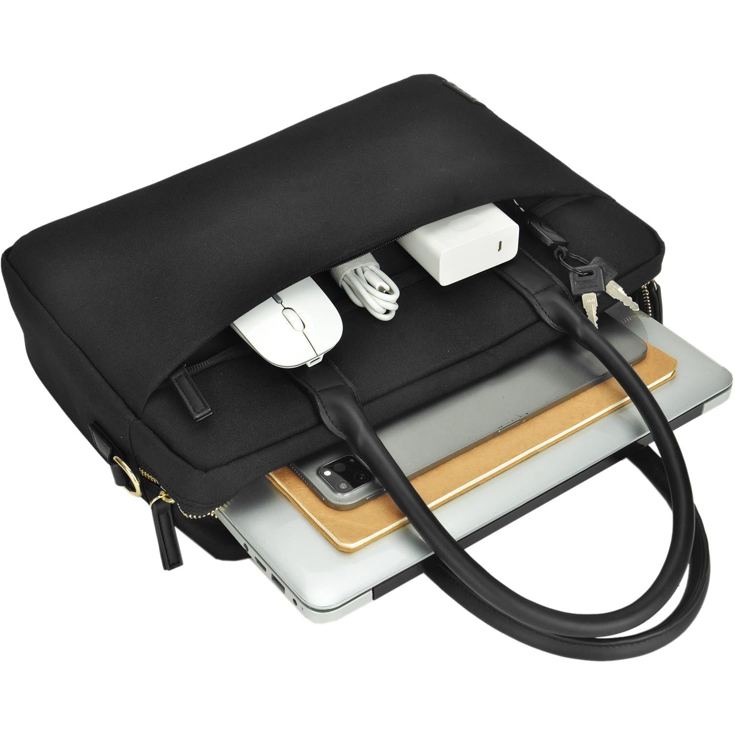 Generation Earth Berlin Recycled 13.3"-14.1" Laptop Briefcase (Black)