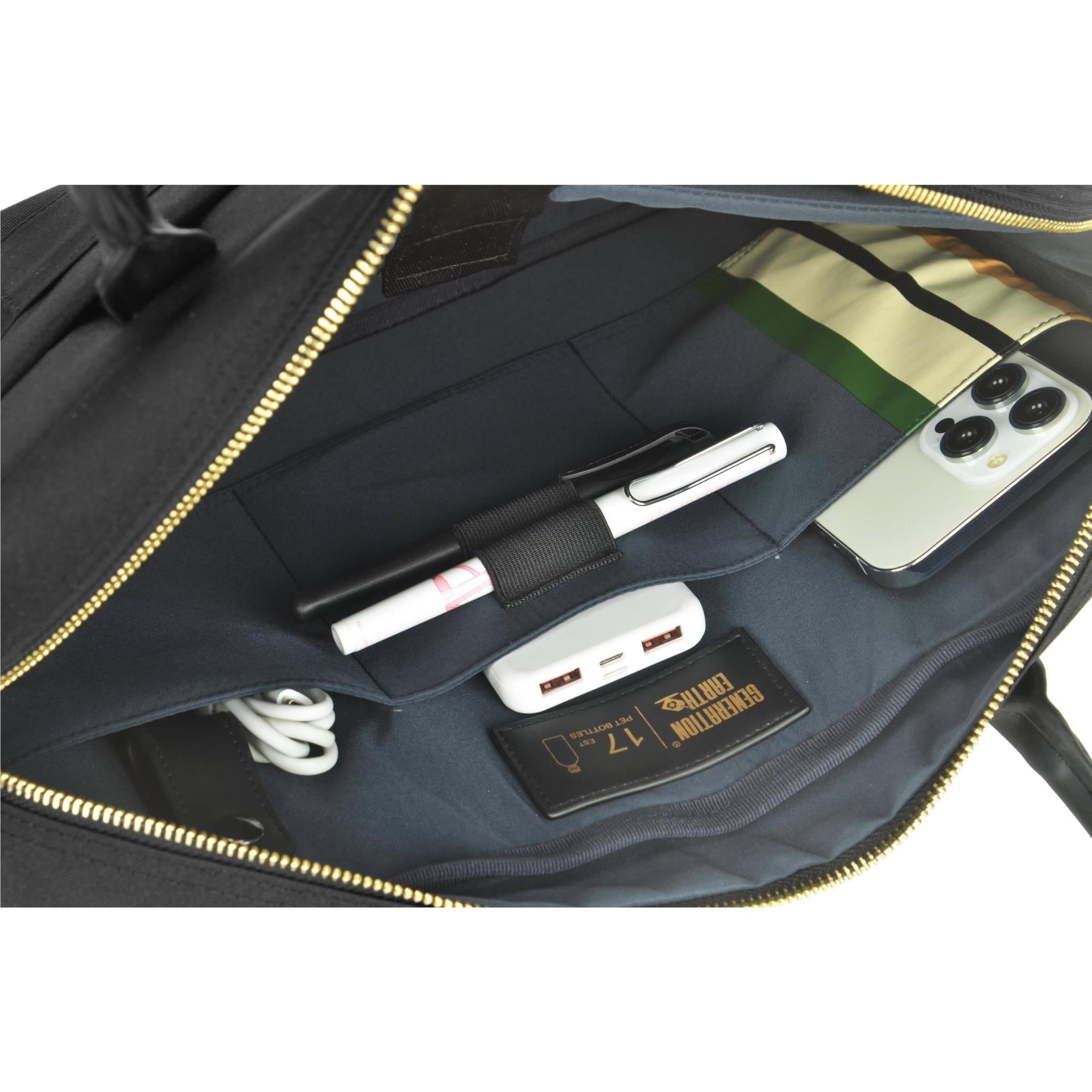 Generation Earth Berlin Recycled 13.3"-14.1" Laptop Briefcase (Black)