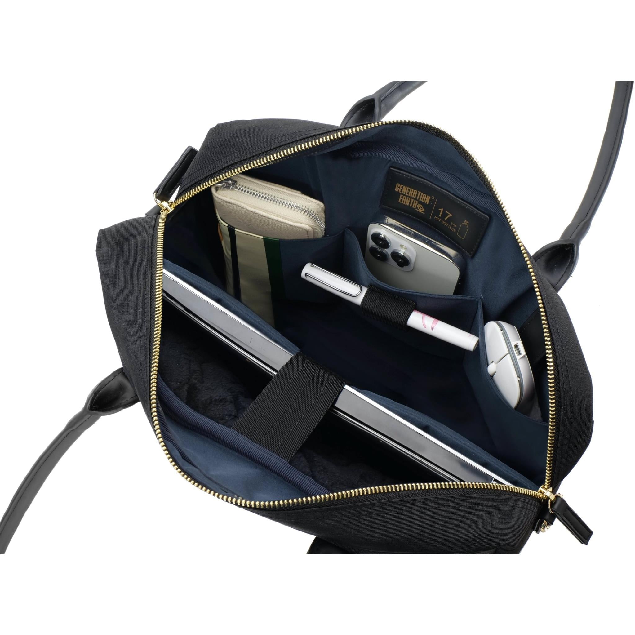 Generation Earth Berlin Recycled 13.3"-14.1" Laptop Briefcase (Black)