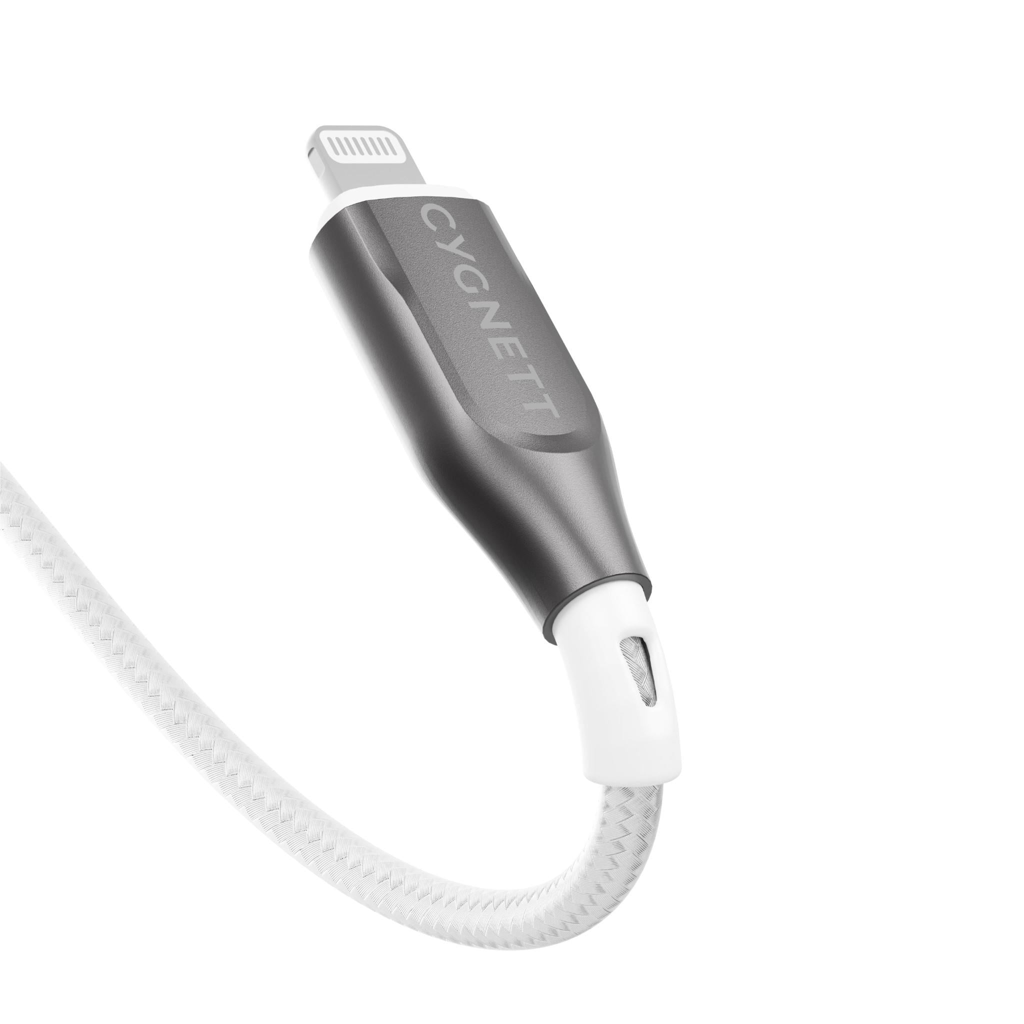 Cygnett Armoured Lightning to USB-C Cable [2m] (White)