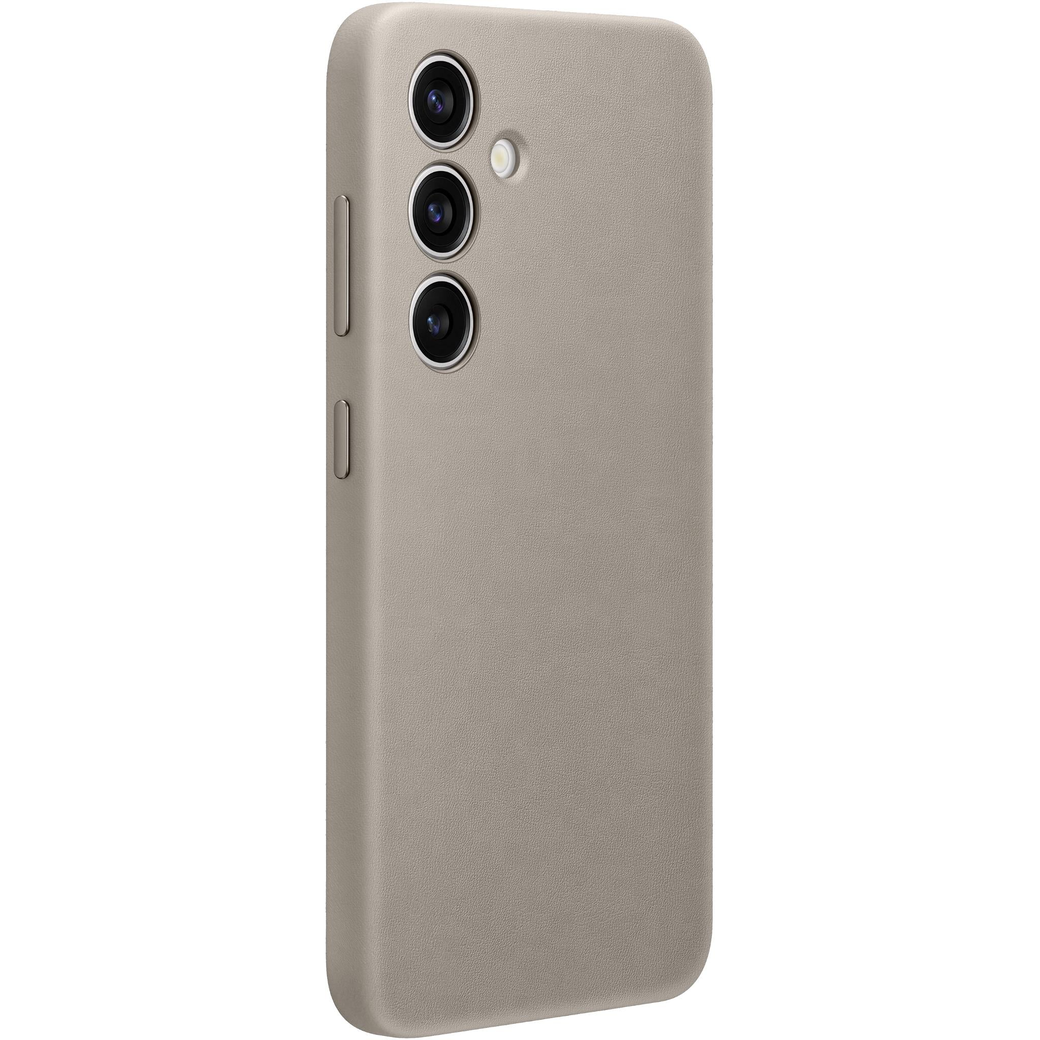 Samsung Faux Leather Case for Galaxy S24 (Taupe)