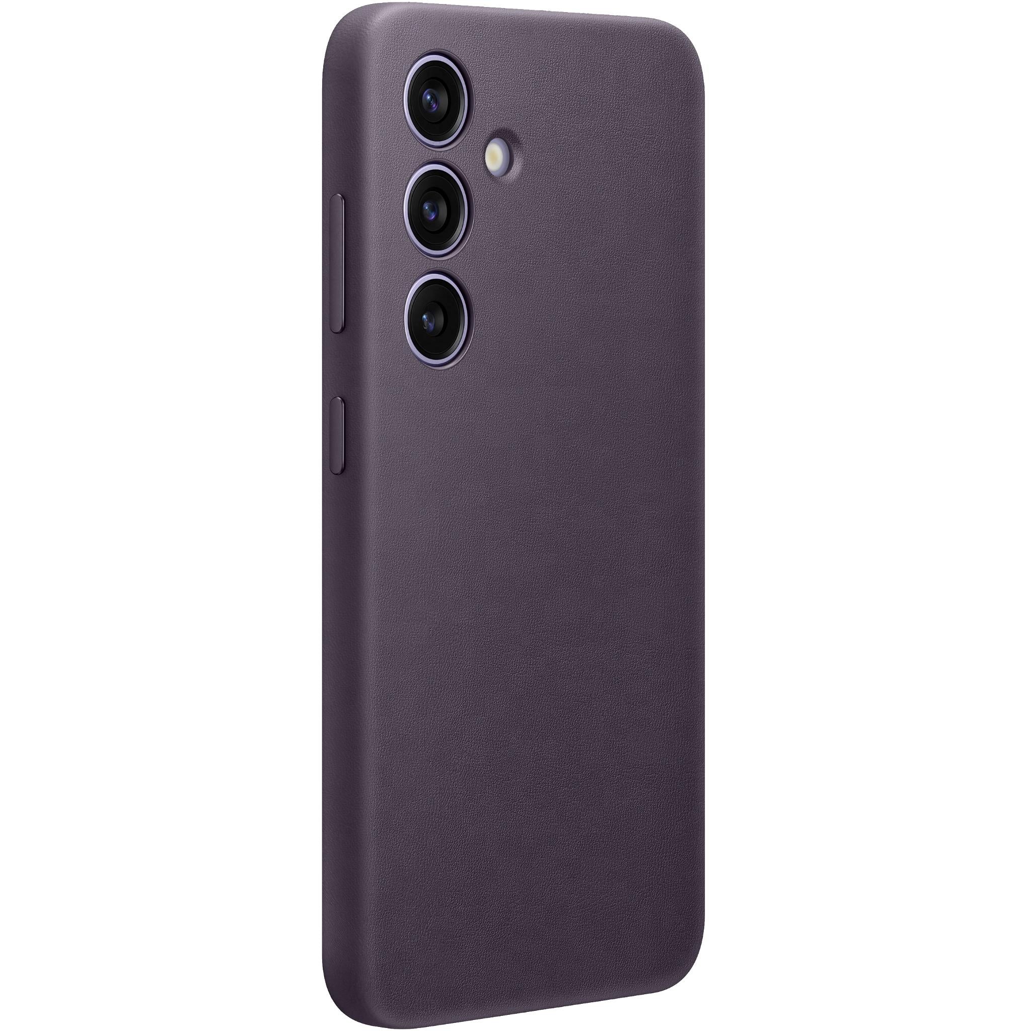 Samsung Faux Leather Case for Galaxy S24 (Dark Violet)