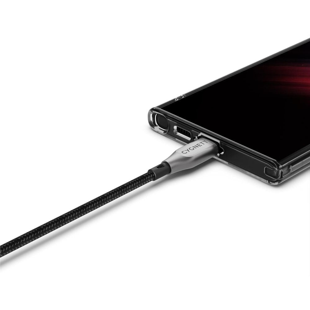 Cygnett Armoured USB-C to USB-A Cable (3m) [Black]