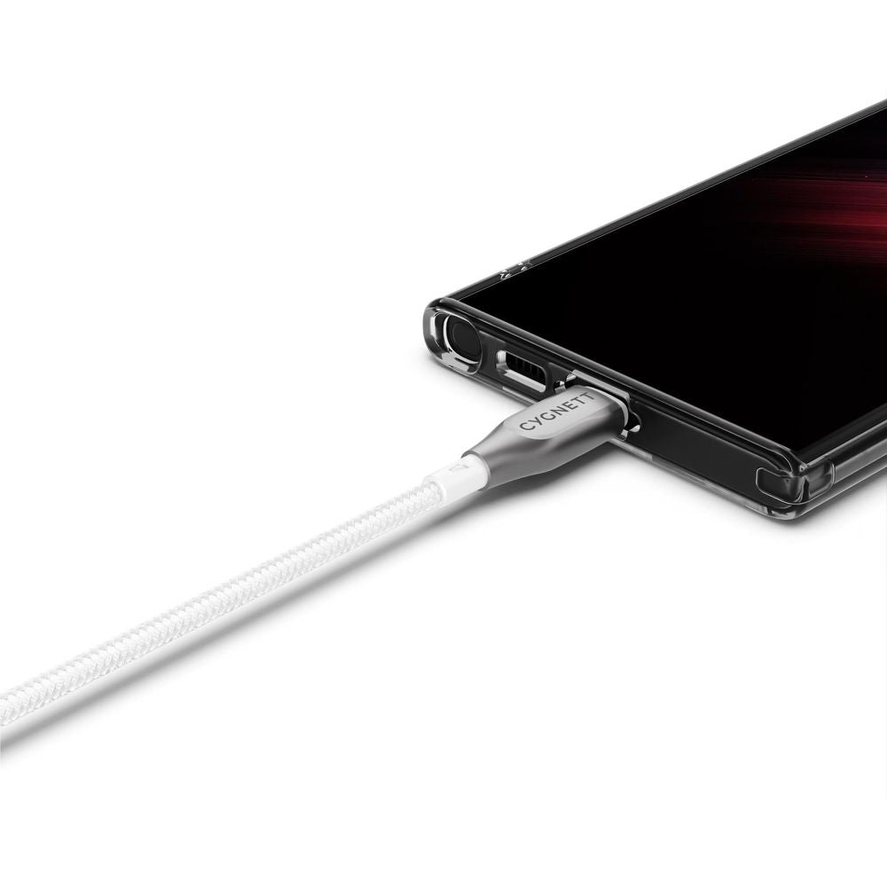 Cygnett Armoured USB-C to USB-C Cable (3m) [White]