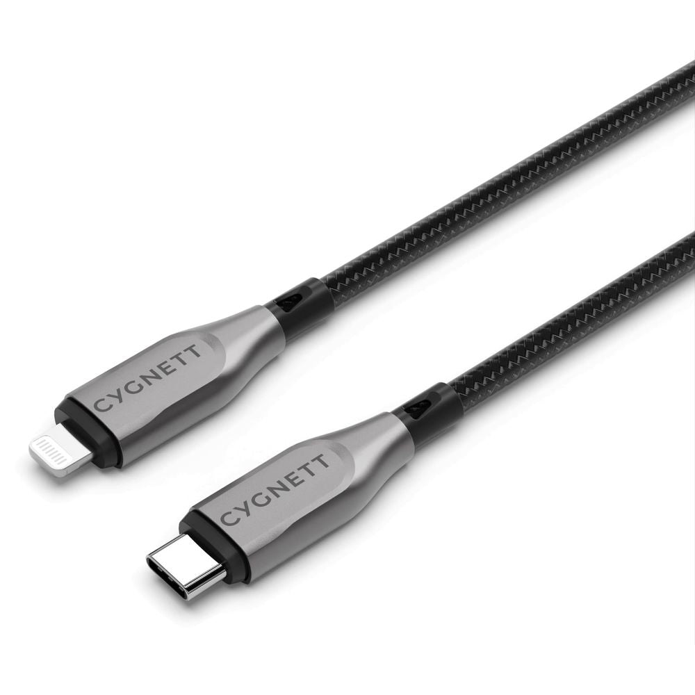 Cygnett Armoured Lightning to USB-C Cable (3m) [Black]