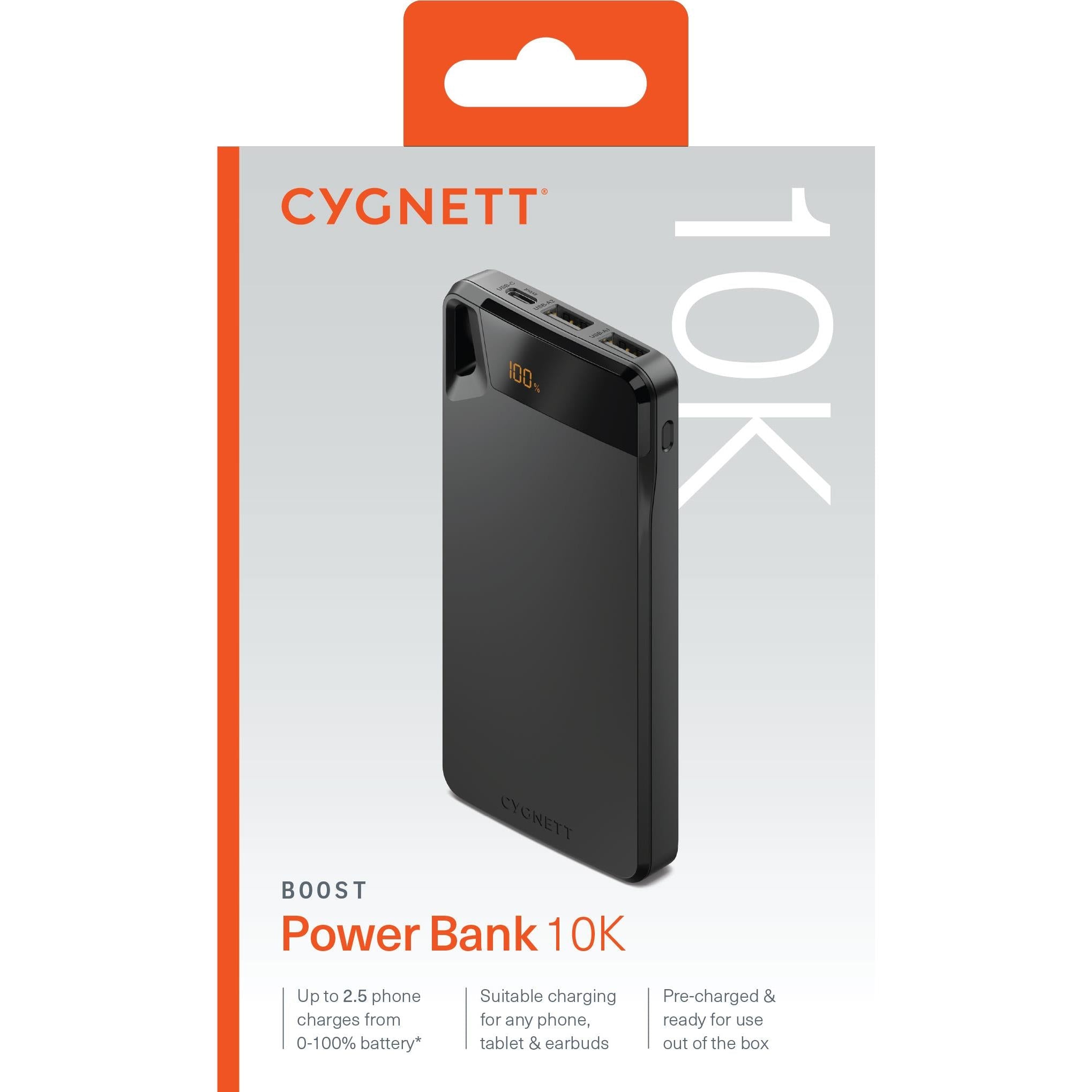 Cygnett Boost V4 Power Bank [10K] (Black)