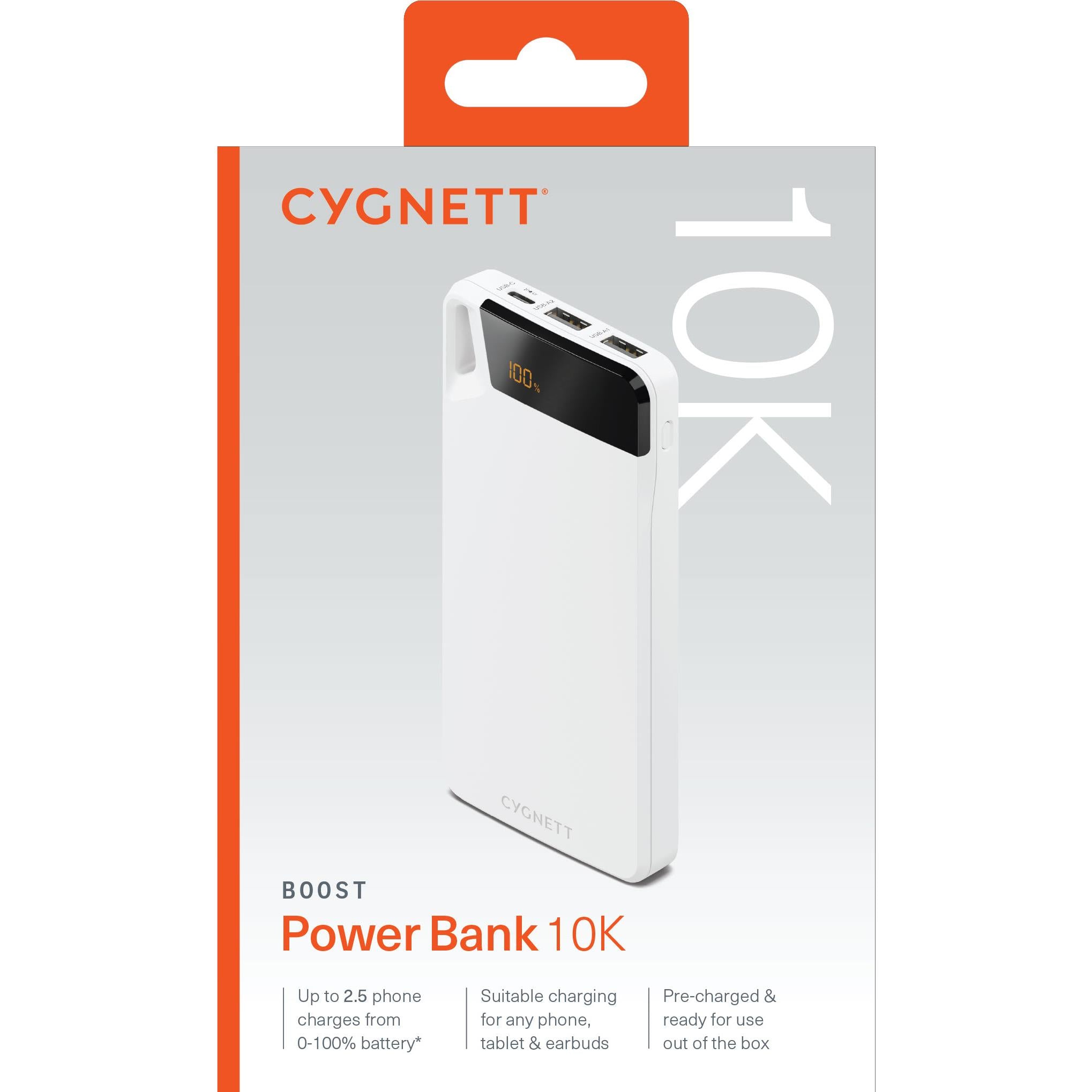 Cygnett Boost V4 Power Bank [10K] (White)