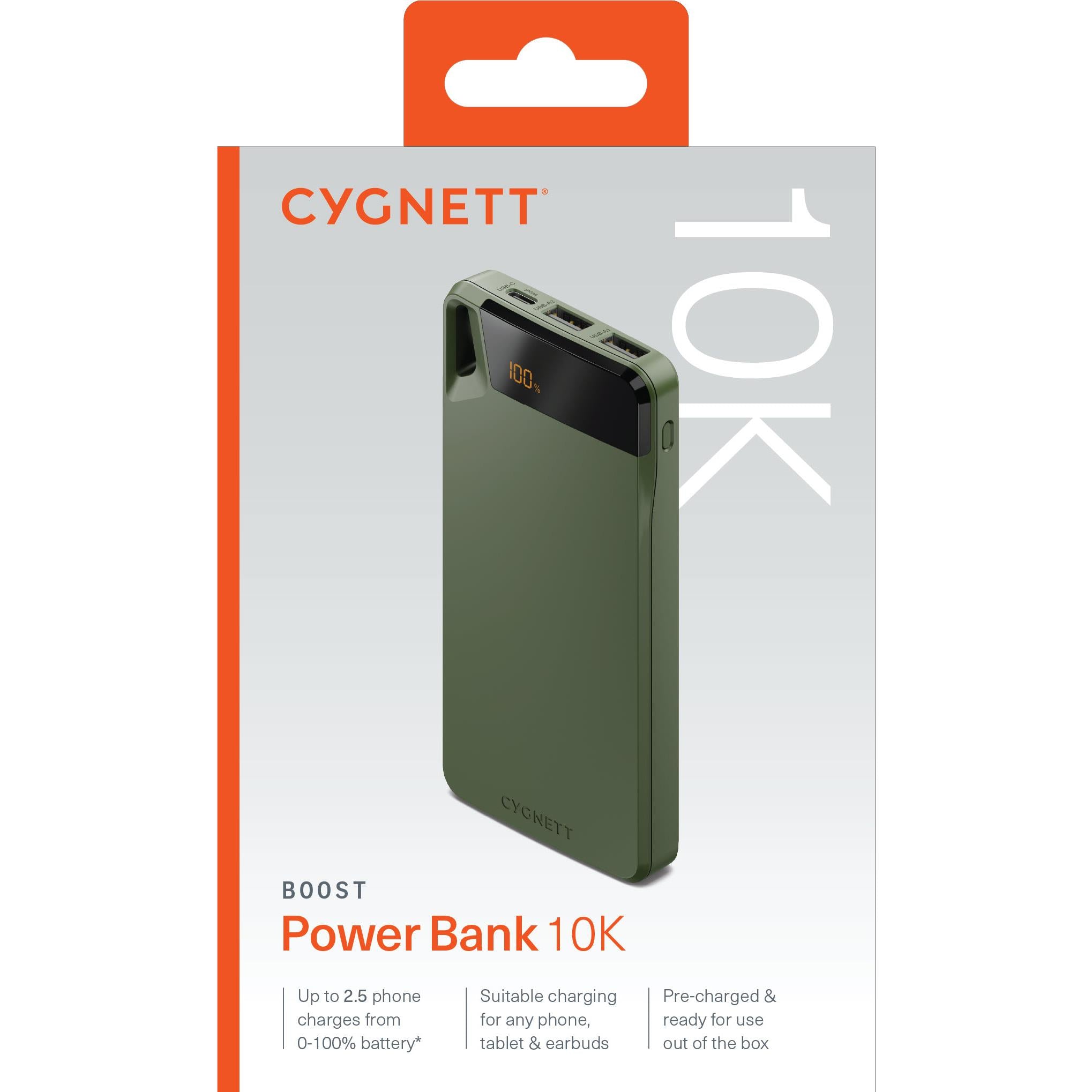 Cygnett Boost V4 Power Bank [10K] (Green)