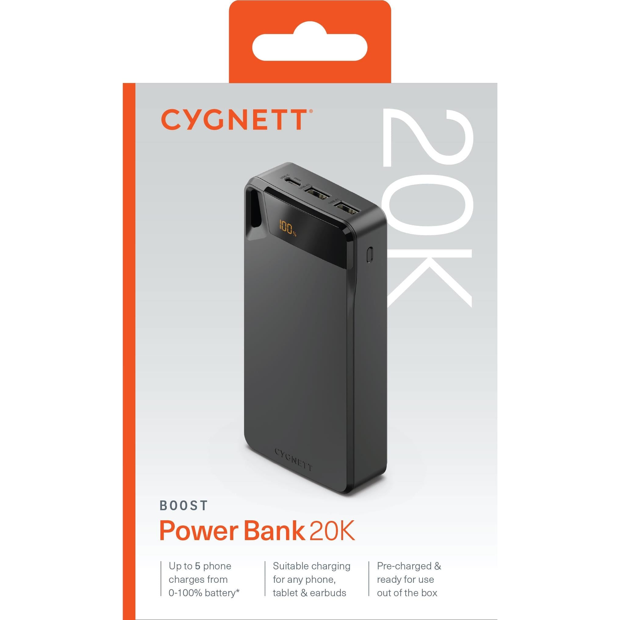 Cygnett Boost V4 Power Bank [20K] (Black)