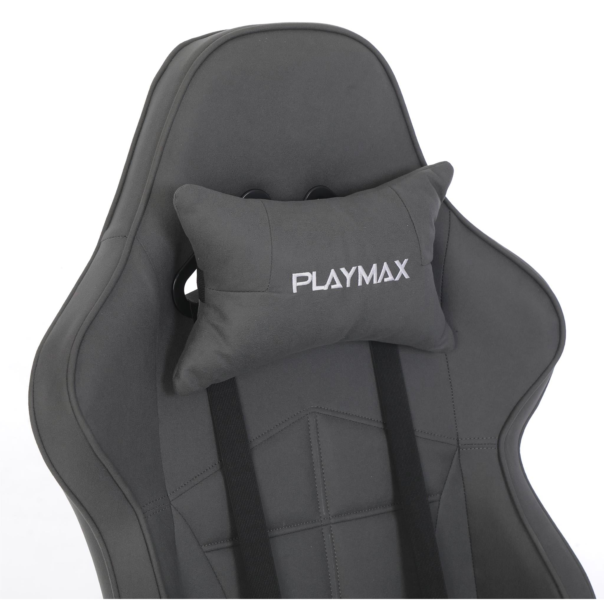 Playmax Fabric Elite Gaming Chair (Grey)