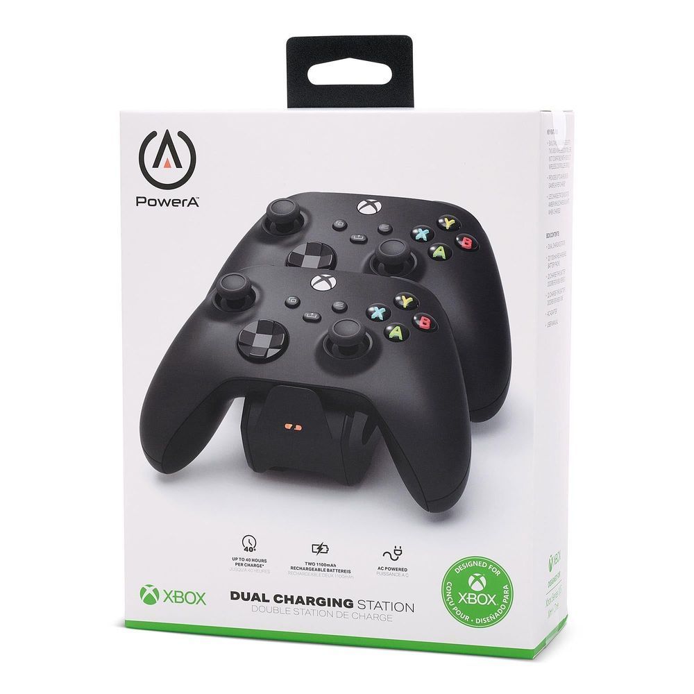 PowerA Xbox dual charging station retail box with controller image