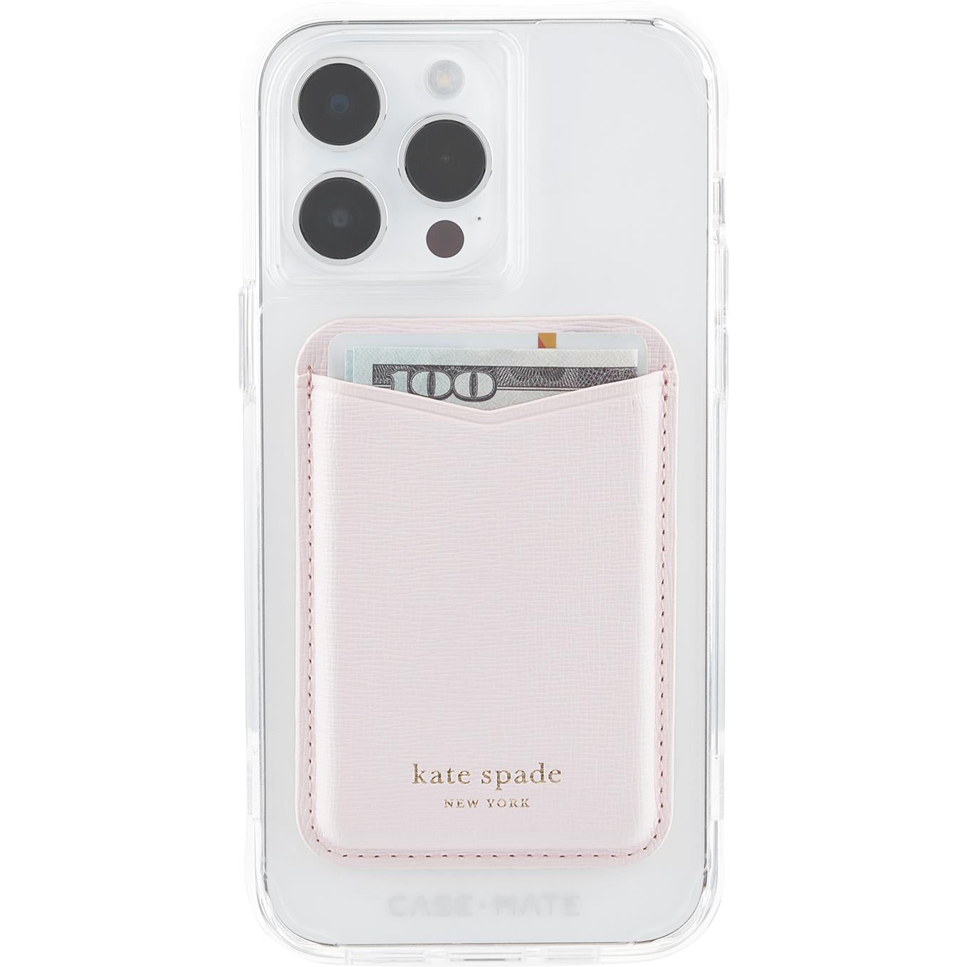 kate spade new york Magnetic Card Holder works with MagSafe (Pale Dogwood)