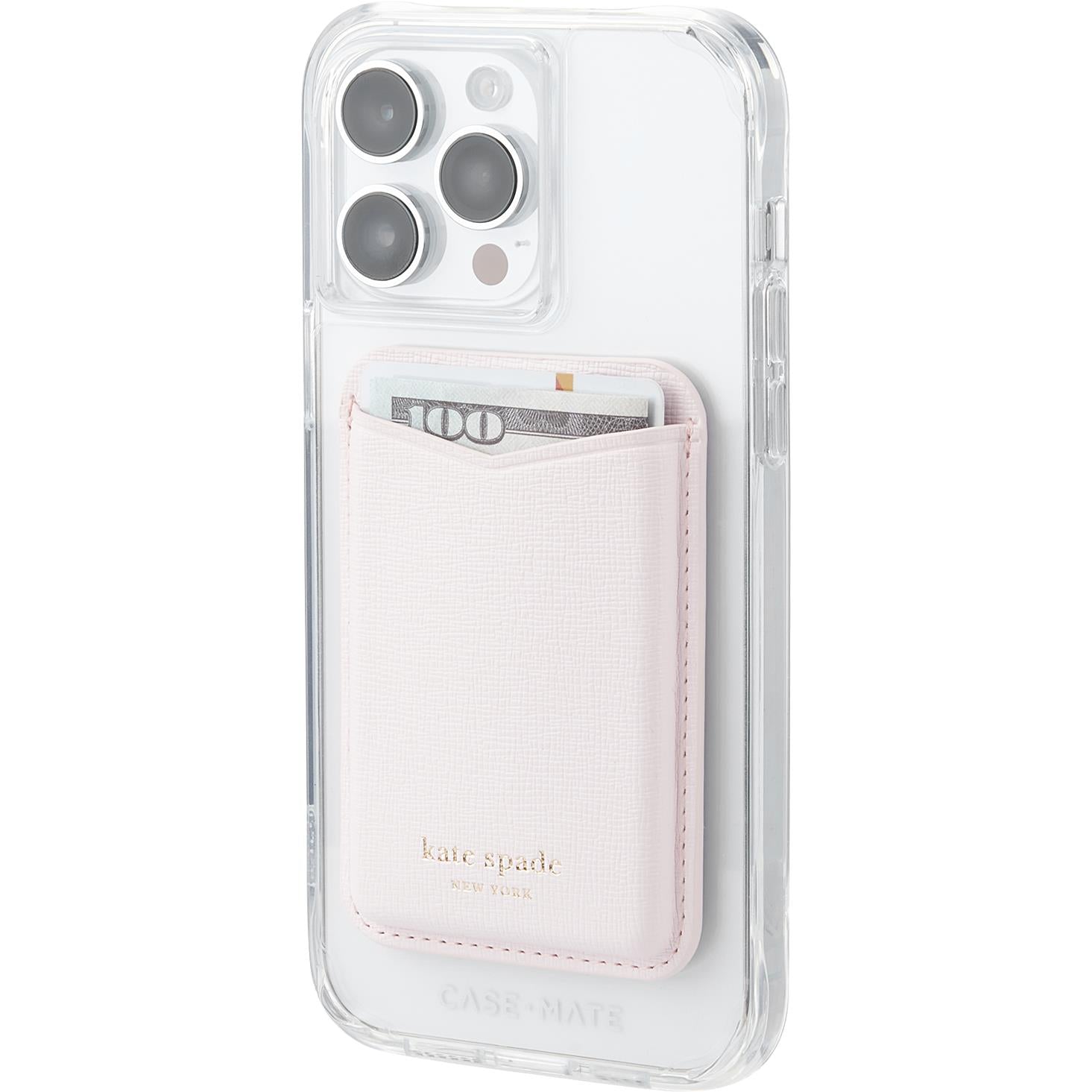 kate spade new york Magnetic Card Holder works with MagSafe (Pale Dogwood)