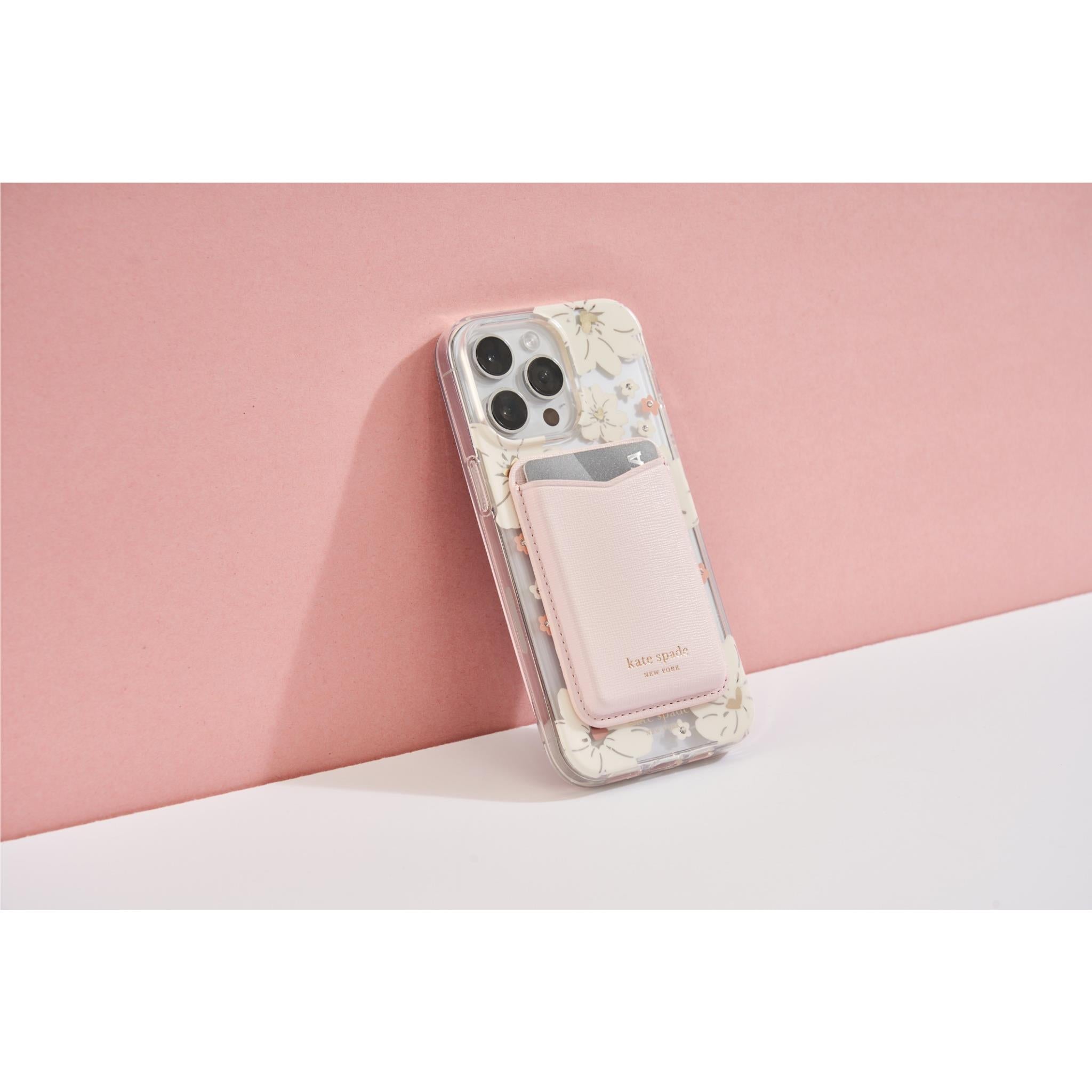 kate spade new york Magnetic Card Holder works with MagSafe (Pale Dogwood)