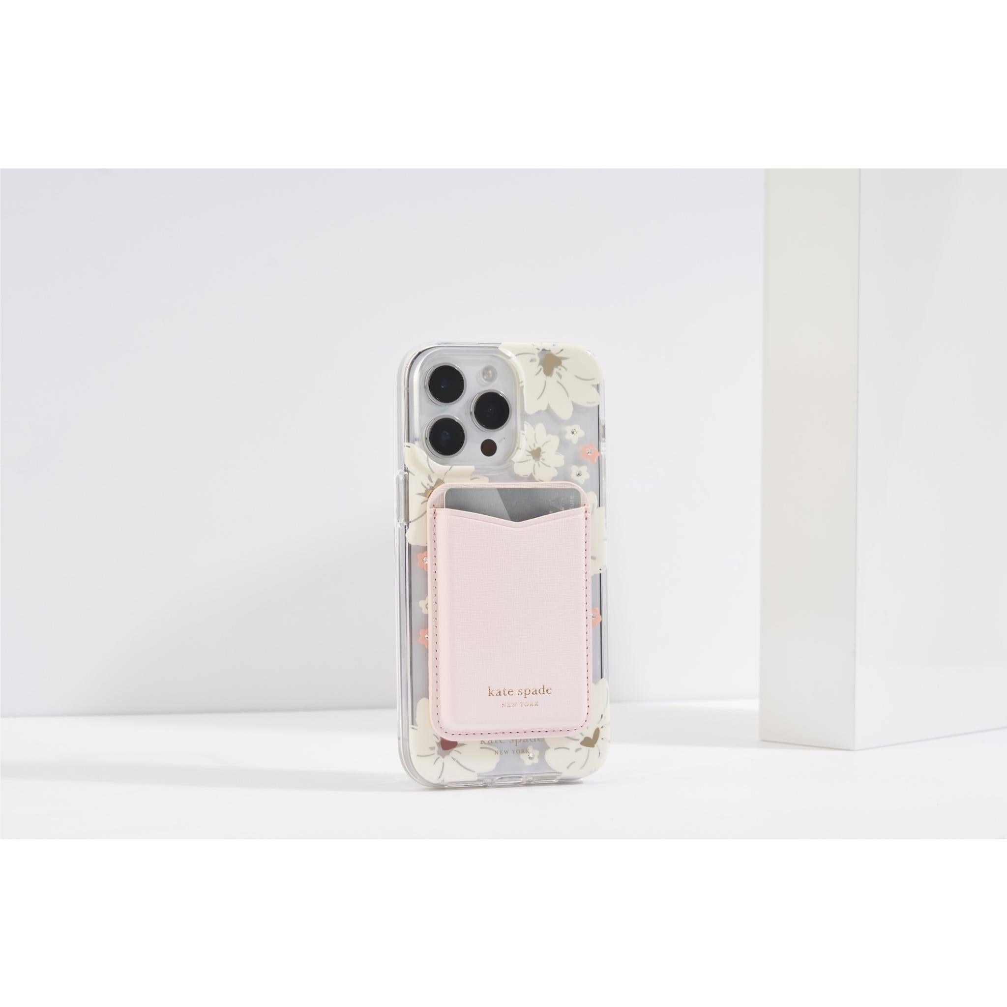 kate spade new york Magnetic Card Holder works with MagSafe (Pale Dogwood)
