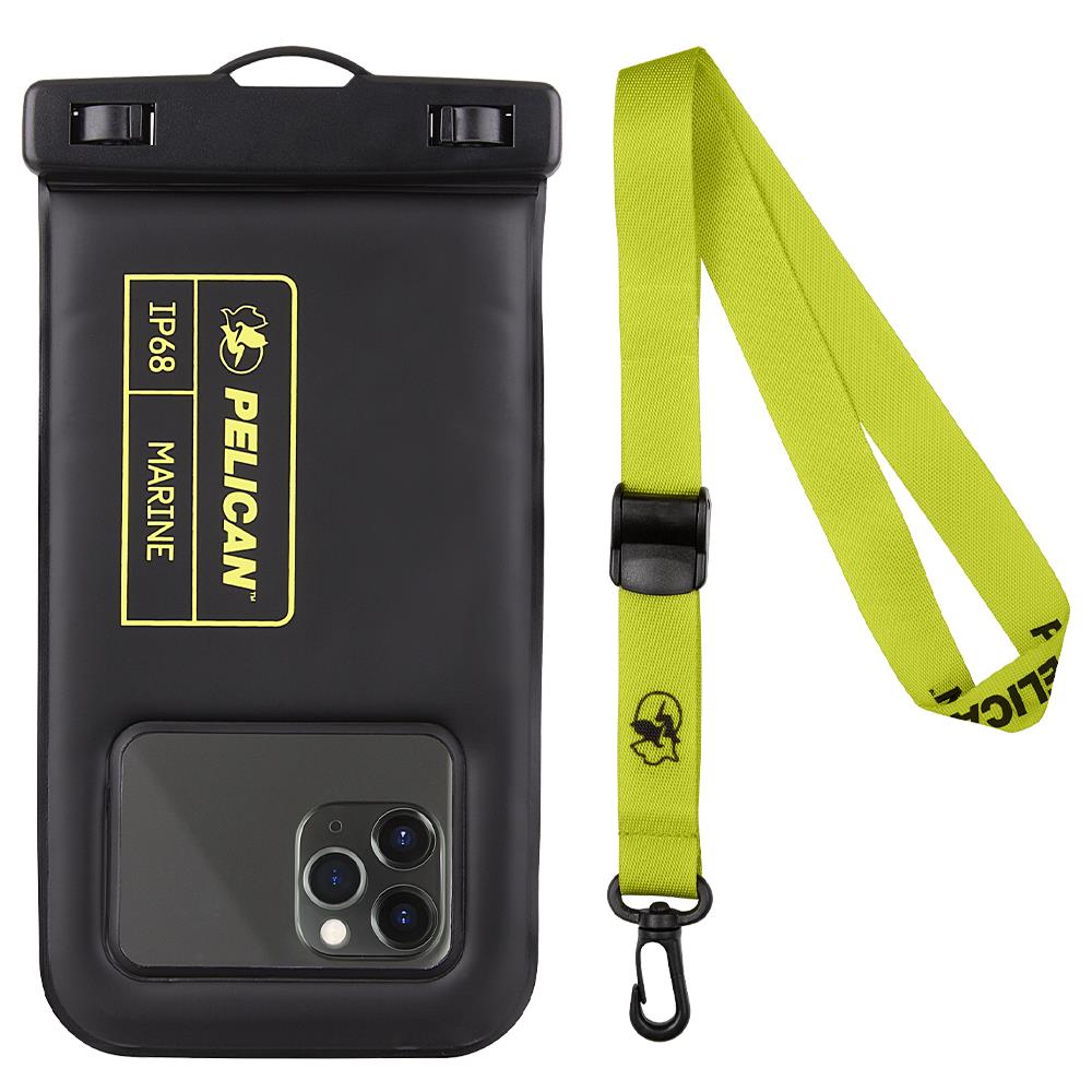 Pelican Marine Universal Floating Phone Pouch (Black/Neon Green)
